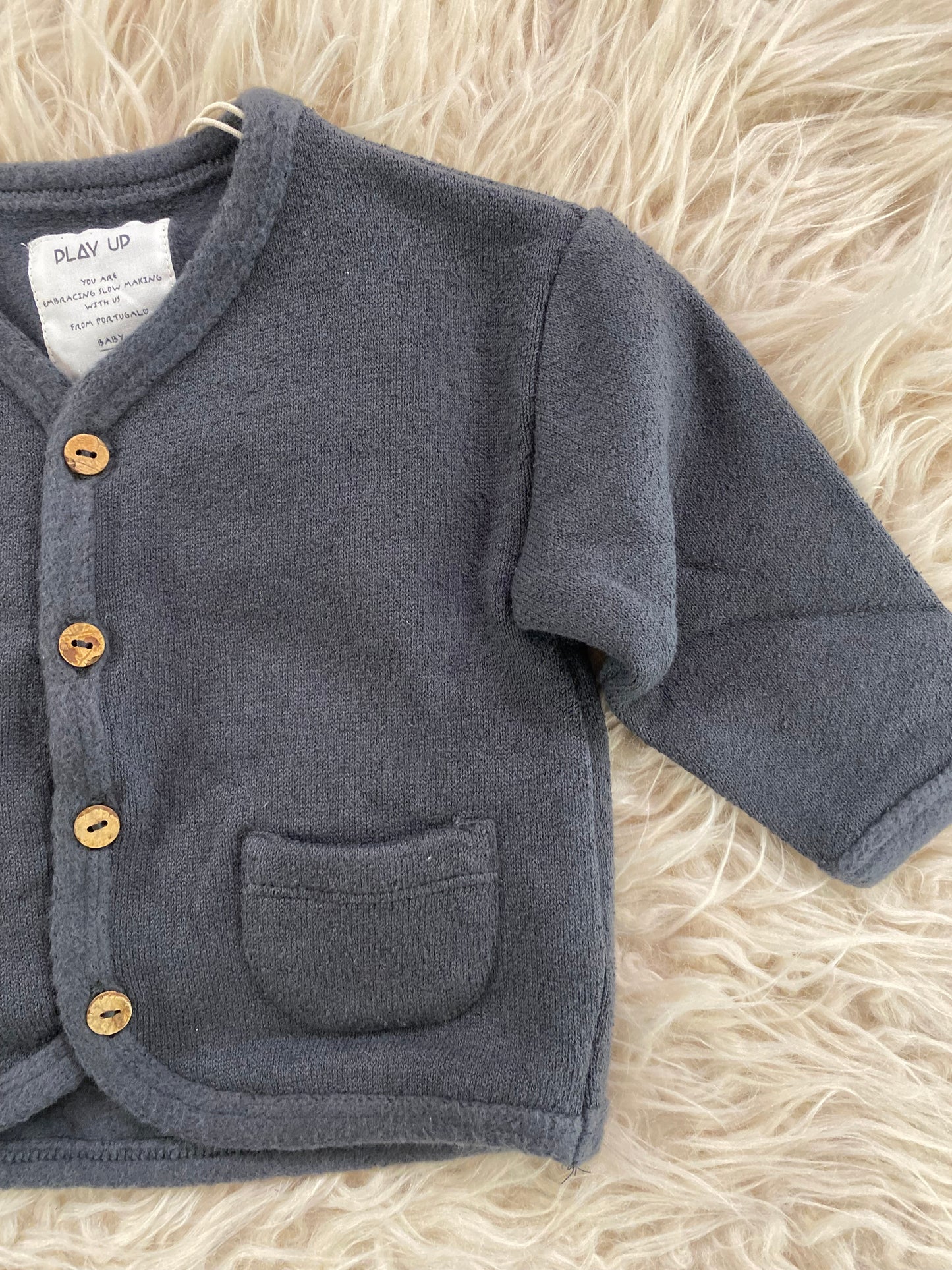 Cardigan colore grigio piombo