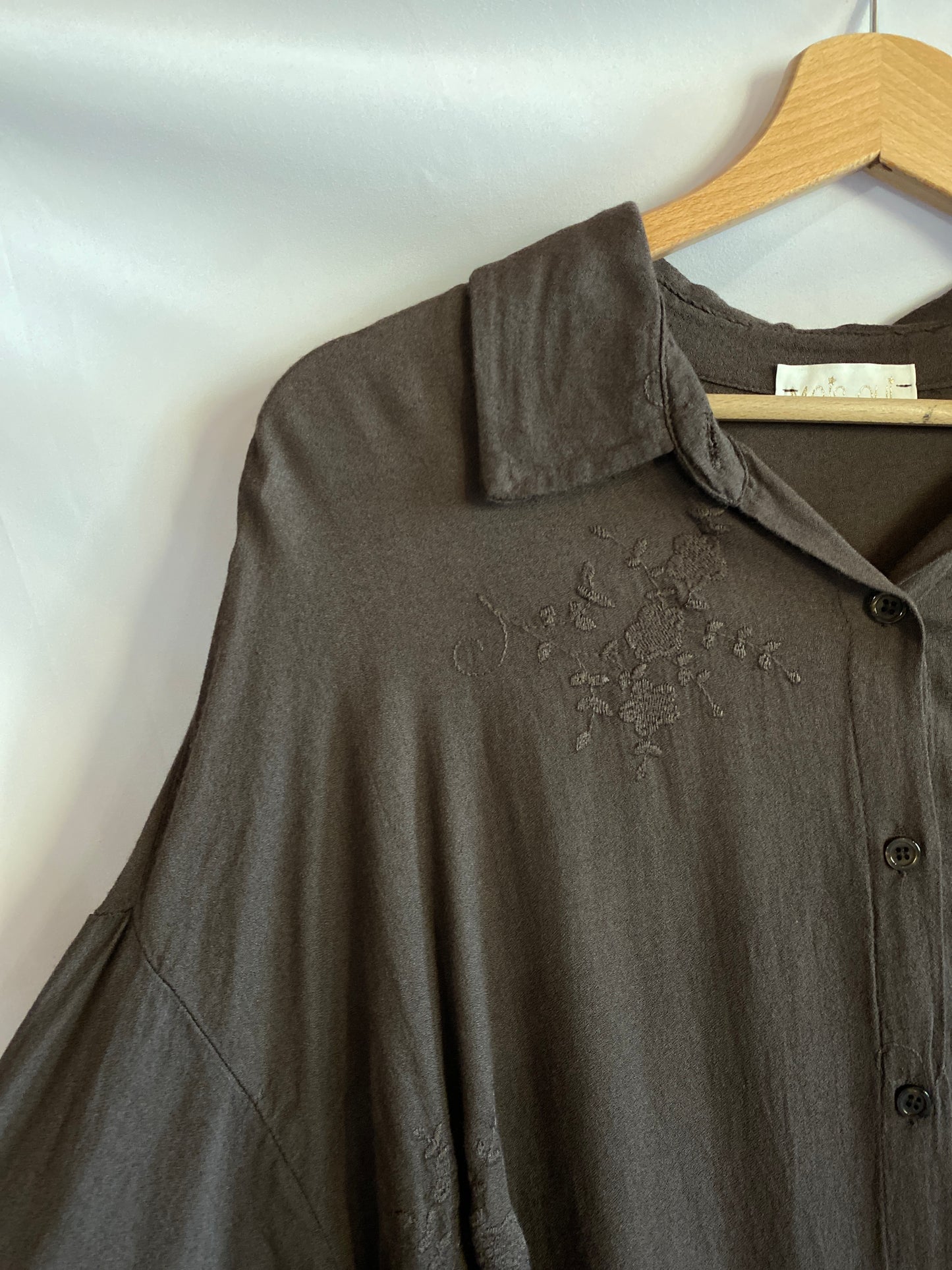 Camicia Flora chocolate