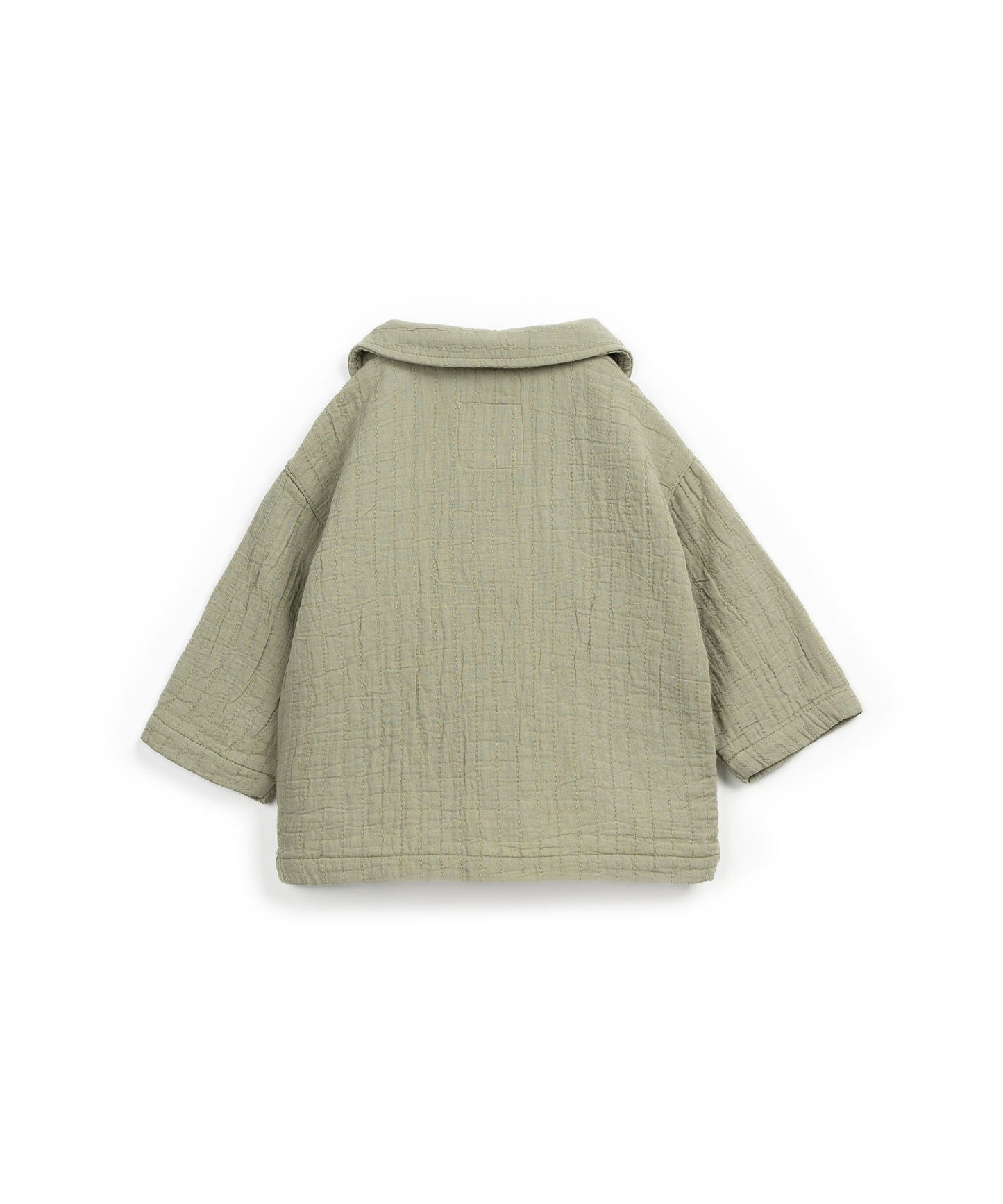 Giacca in cotone goffrato colore verde salvia