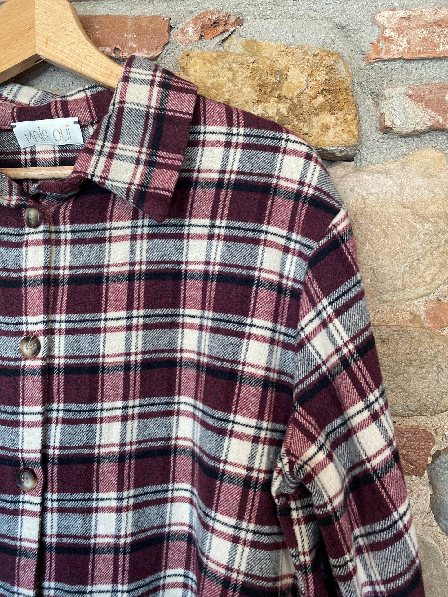 Camicia Dolly check prune/burgundy