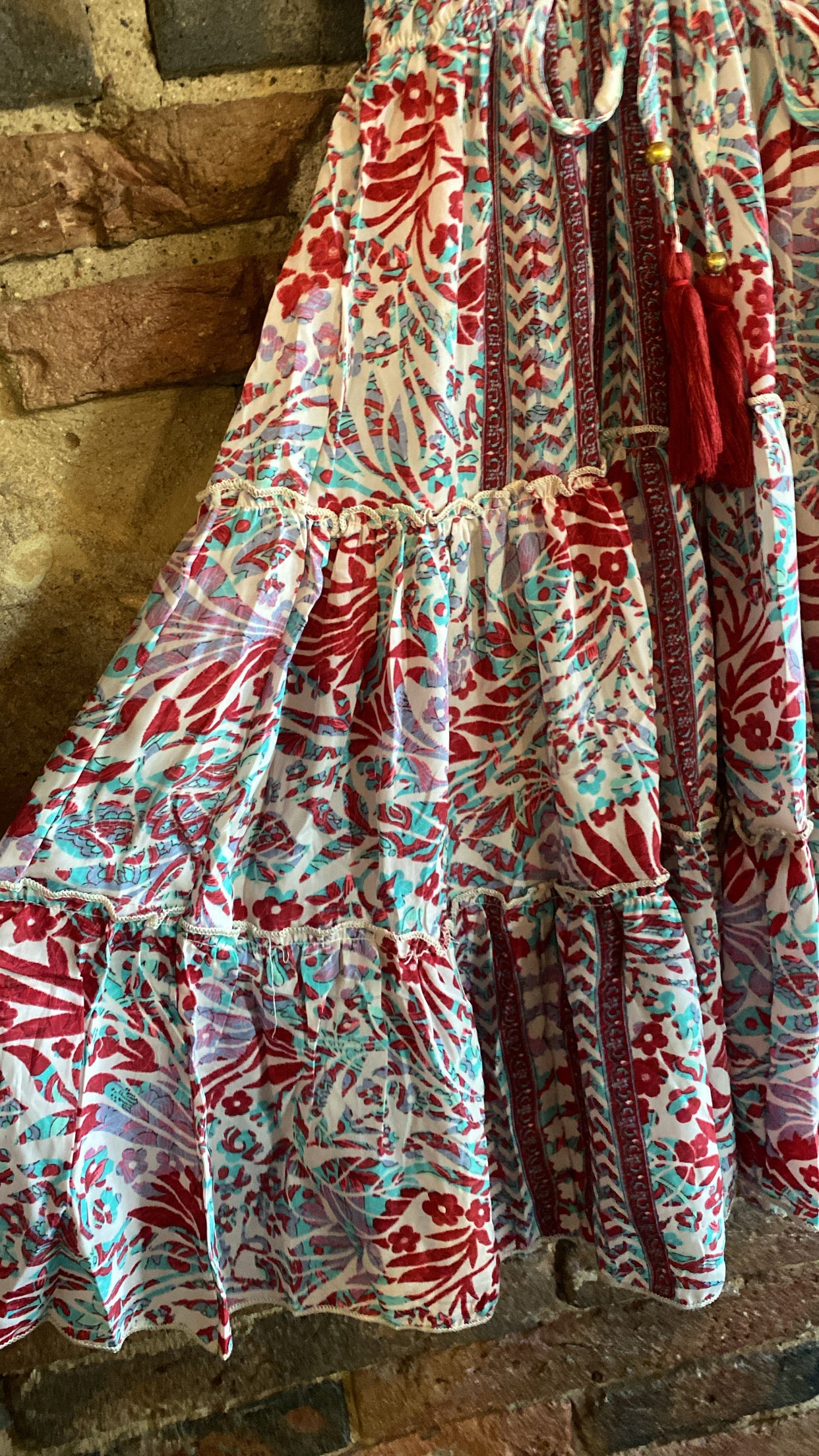 Abito Amarea multicolor rosso