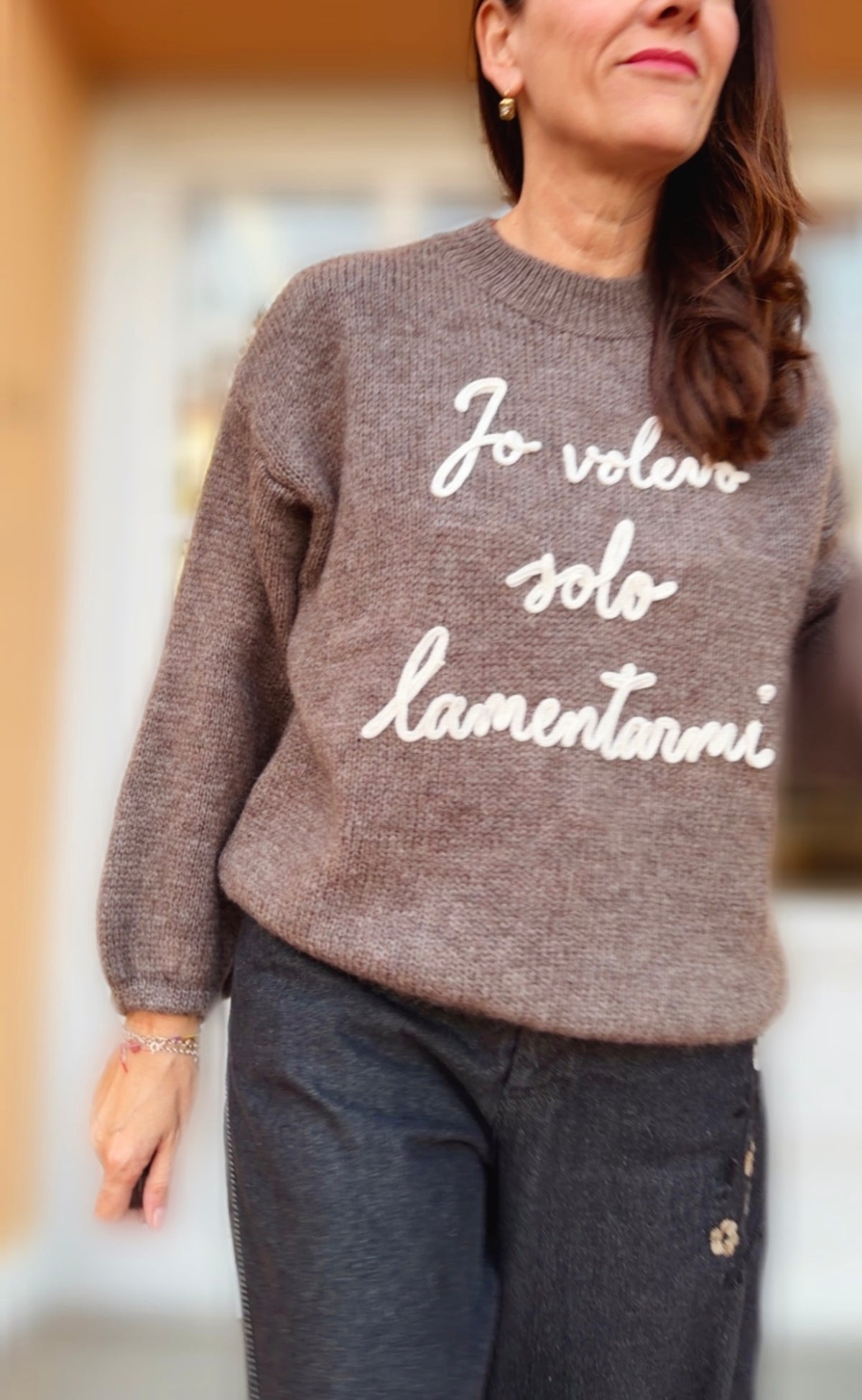 Maglia Io volevo solo lamentarmi Taupe