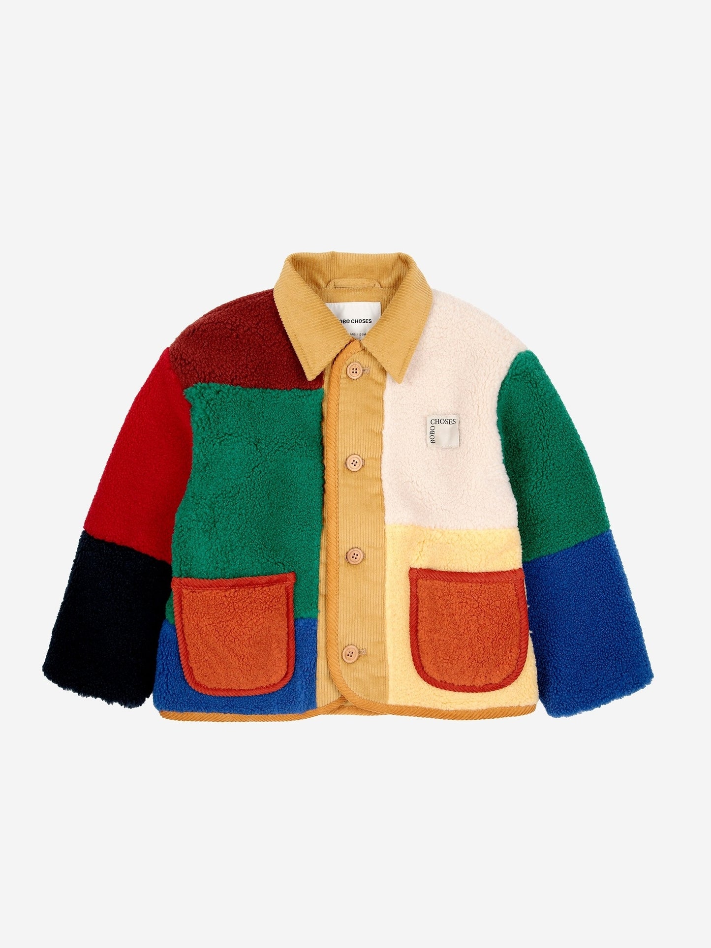 Giacca teddy multicolore