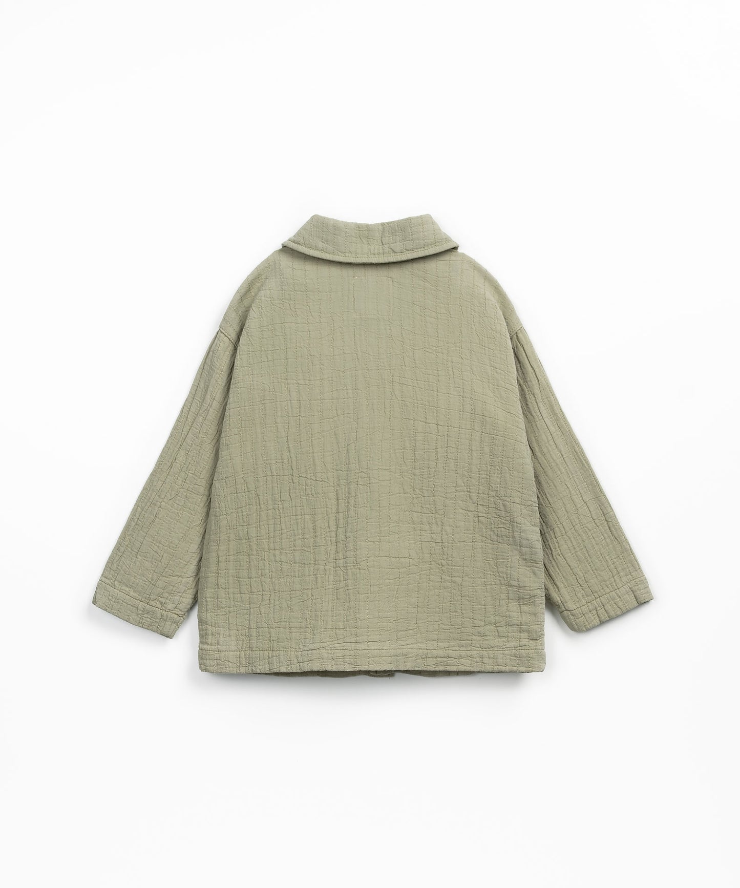 Giacca in tessuto goffrato verde