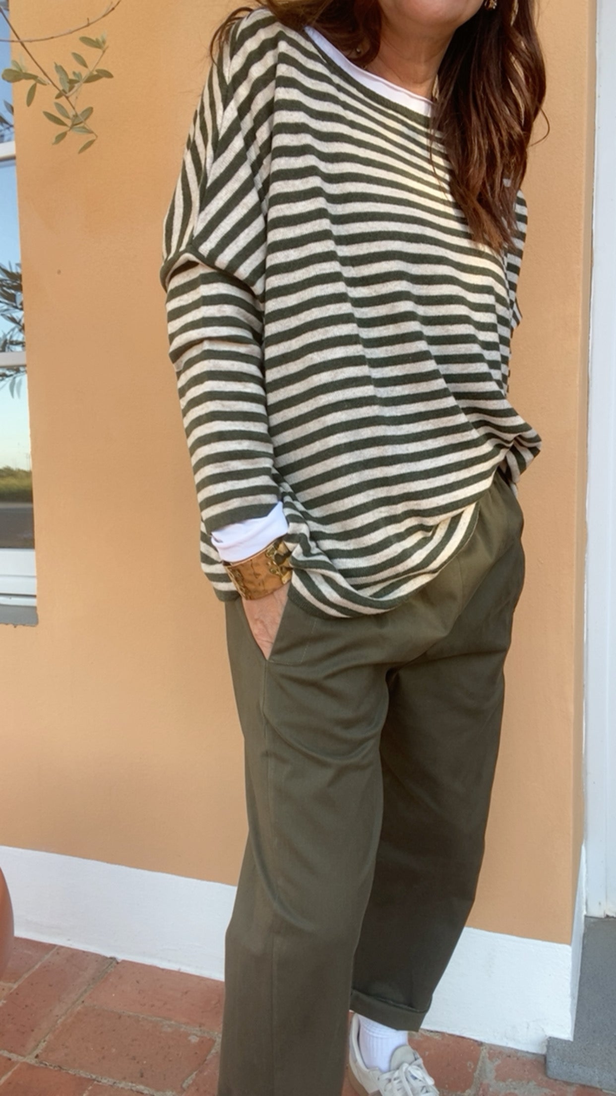 Pantalone Geremia verde oliva