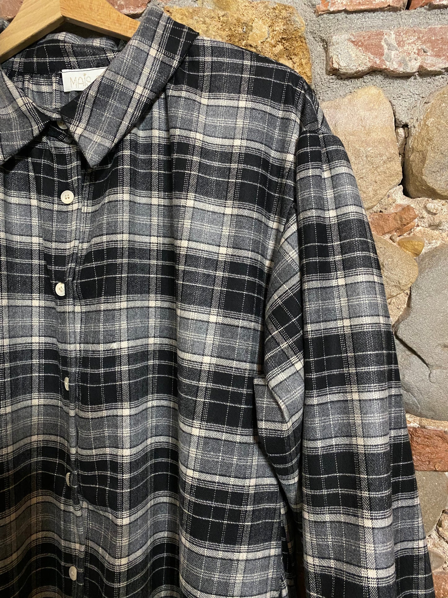 Abito Pauline check grey black