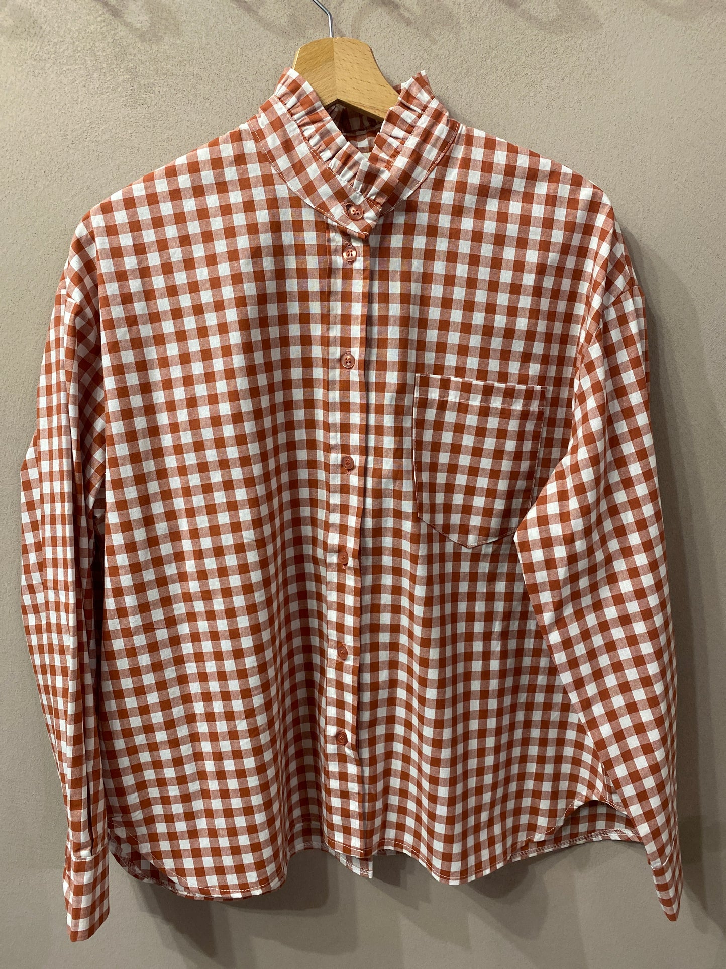 Camicia Jolina check bianco e pecan