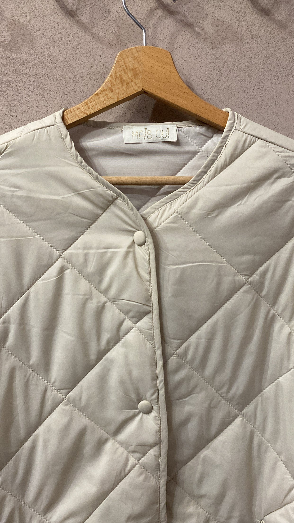 Giacca trapuntata Noè beige