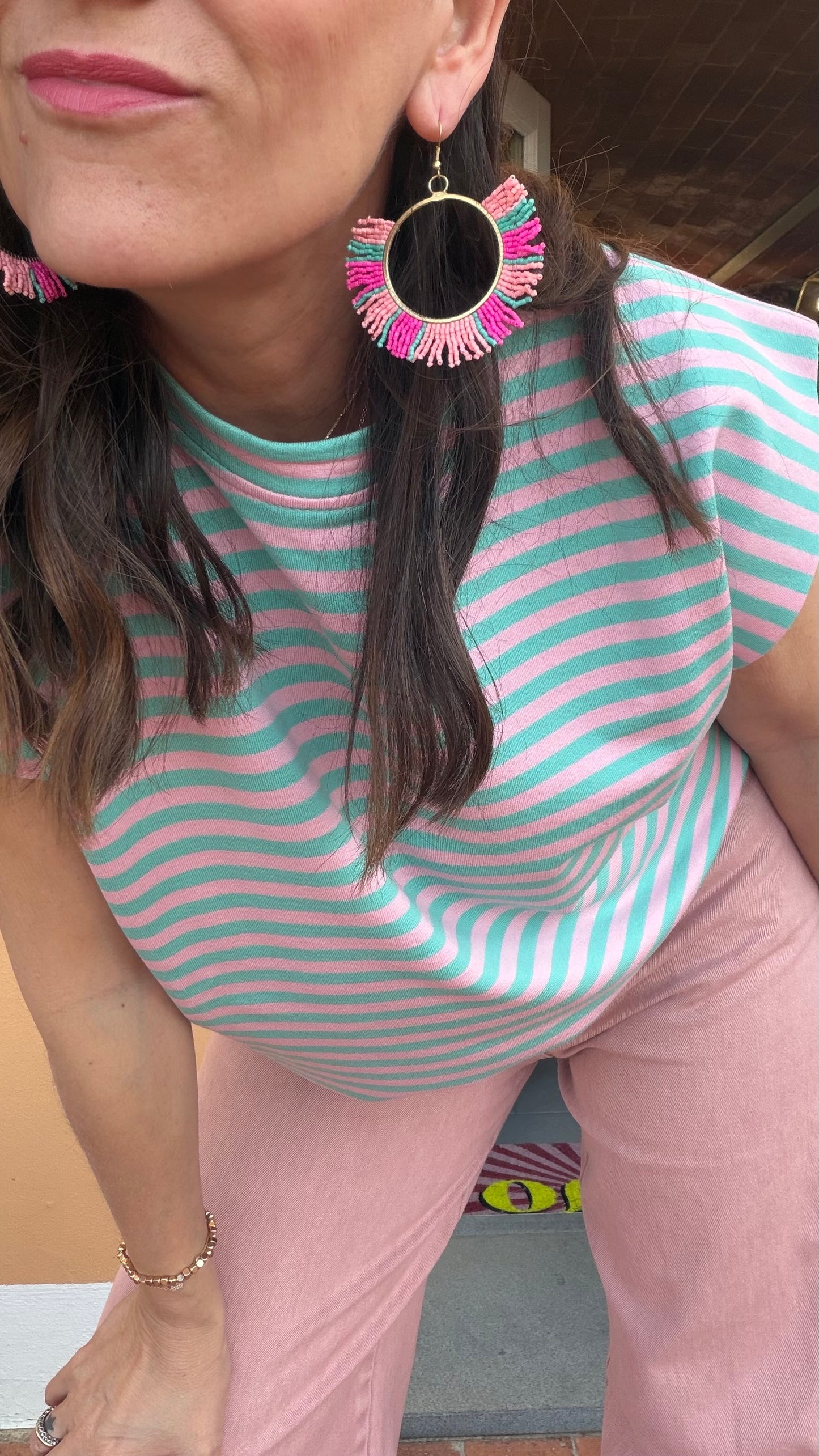 Orecchini Gipsy rosa tiffany fuxia