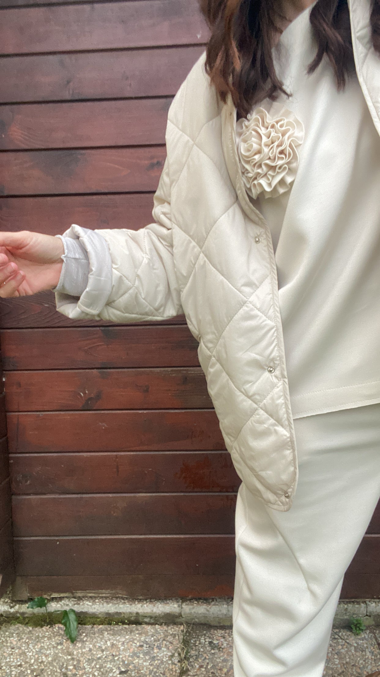 Giacca trapuntata Noè beige