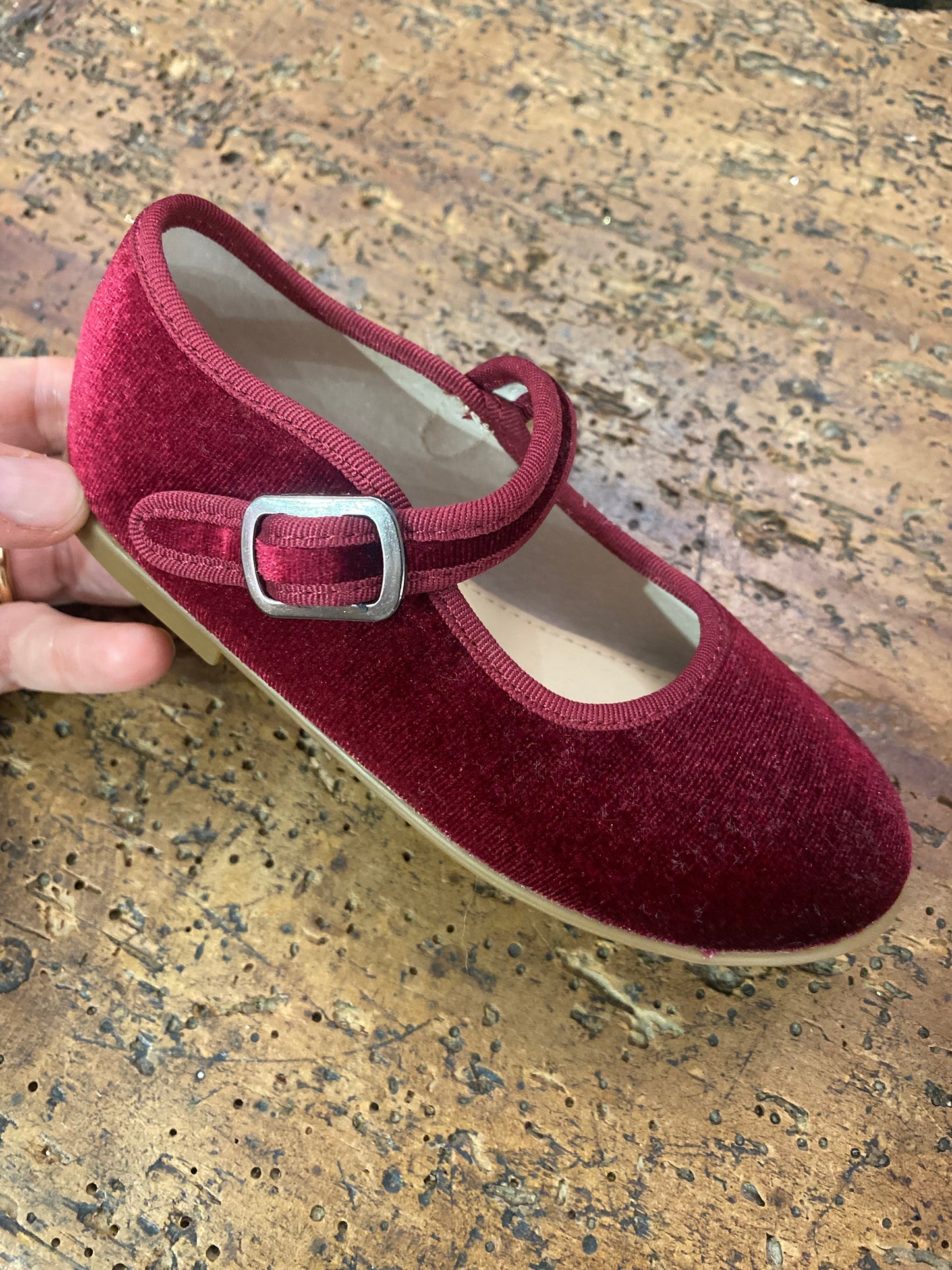 Friulane in velluto colore bordeaux