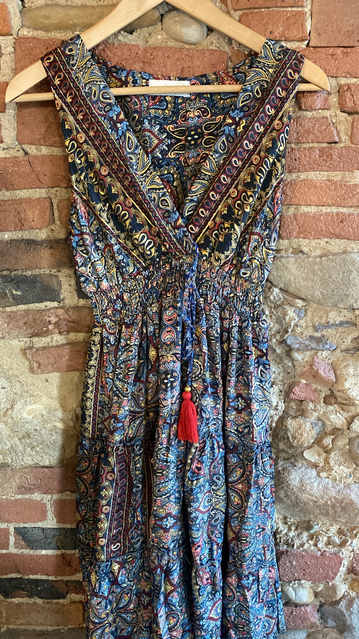 Abito Amarea blu azzurro marrone