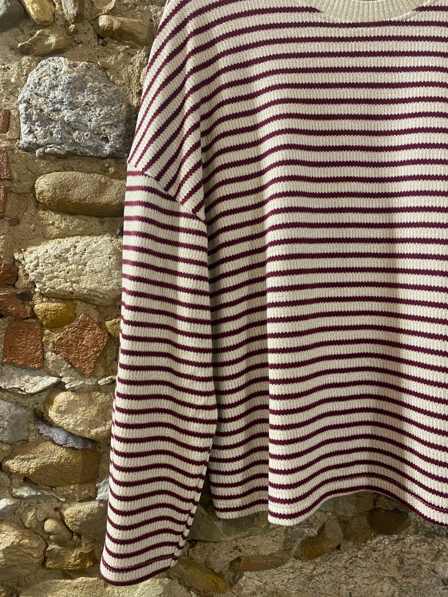 Maglia Charlotte riga bordeaux