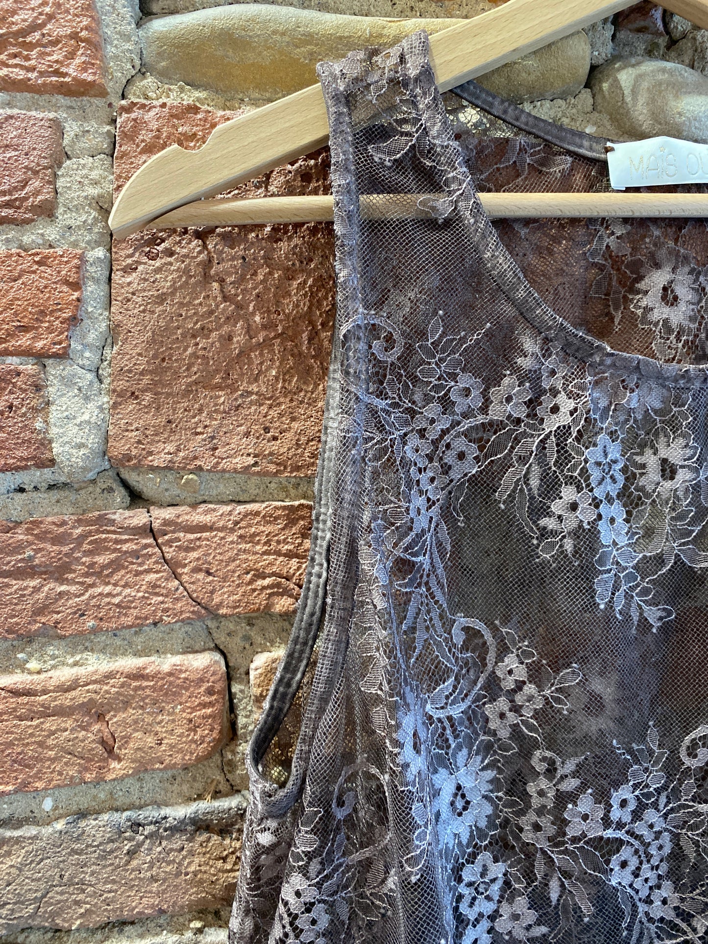 Canotta Misha pizzo mocha mousse