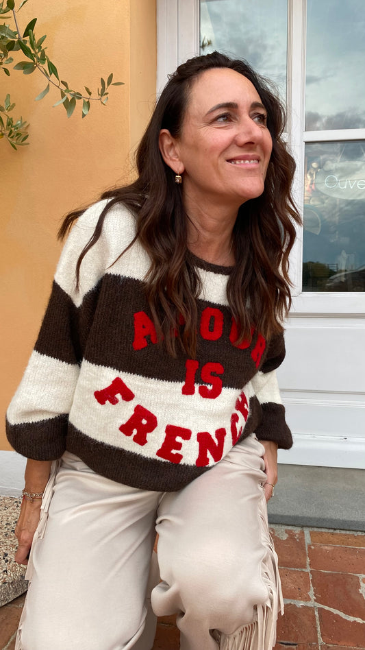 Maglione Amour is French choco