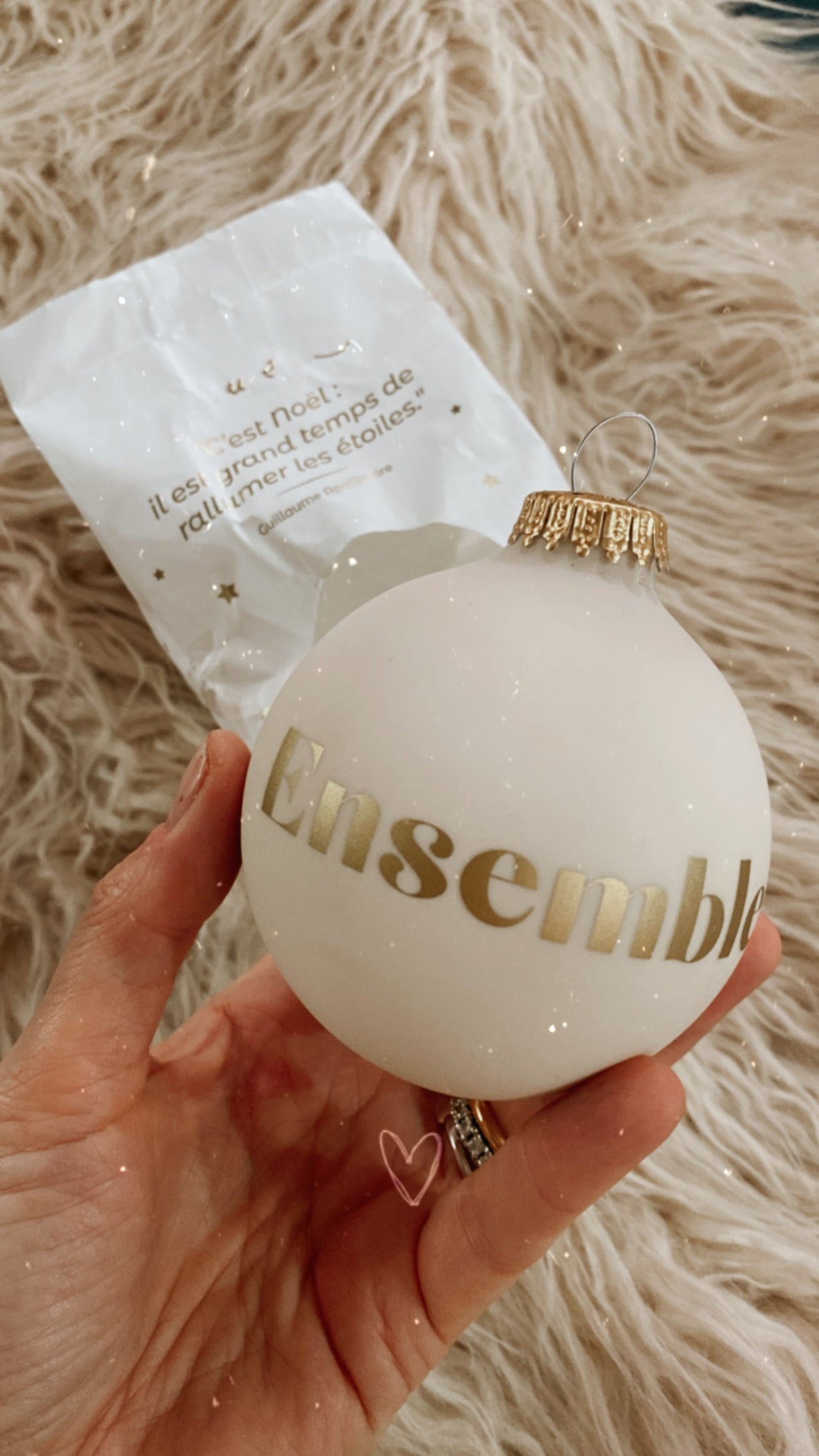 Pallina di Natale doppia scritta