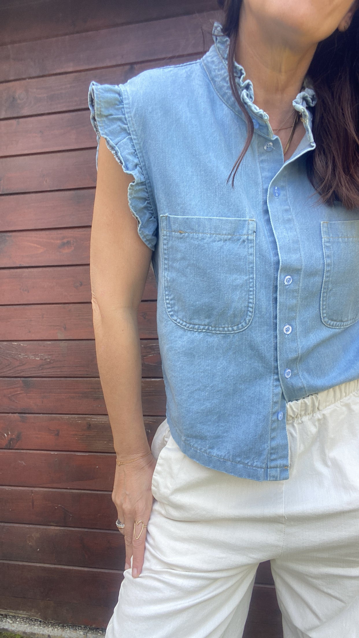 Camicina Asia denim chiara
