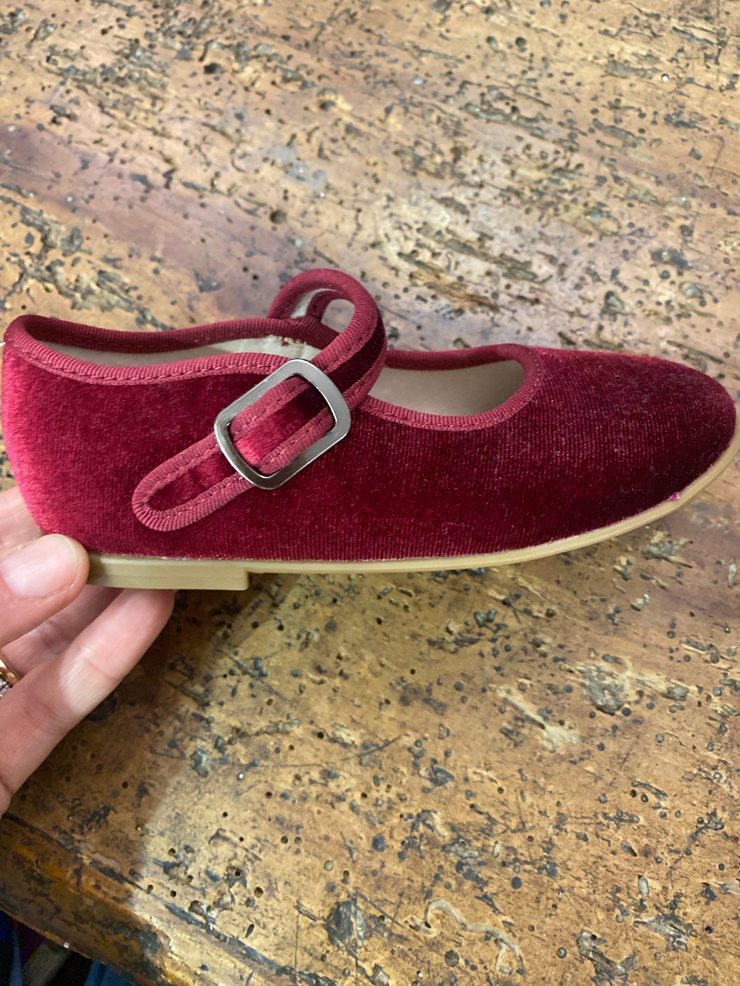 Friulane in velluto colore bordeaux
