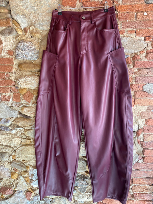 Pantalone Cargo burgundy