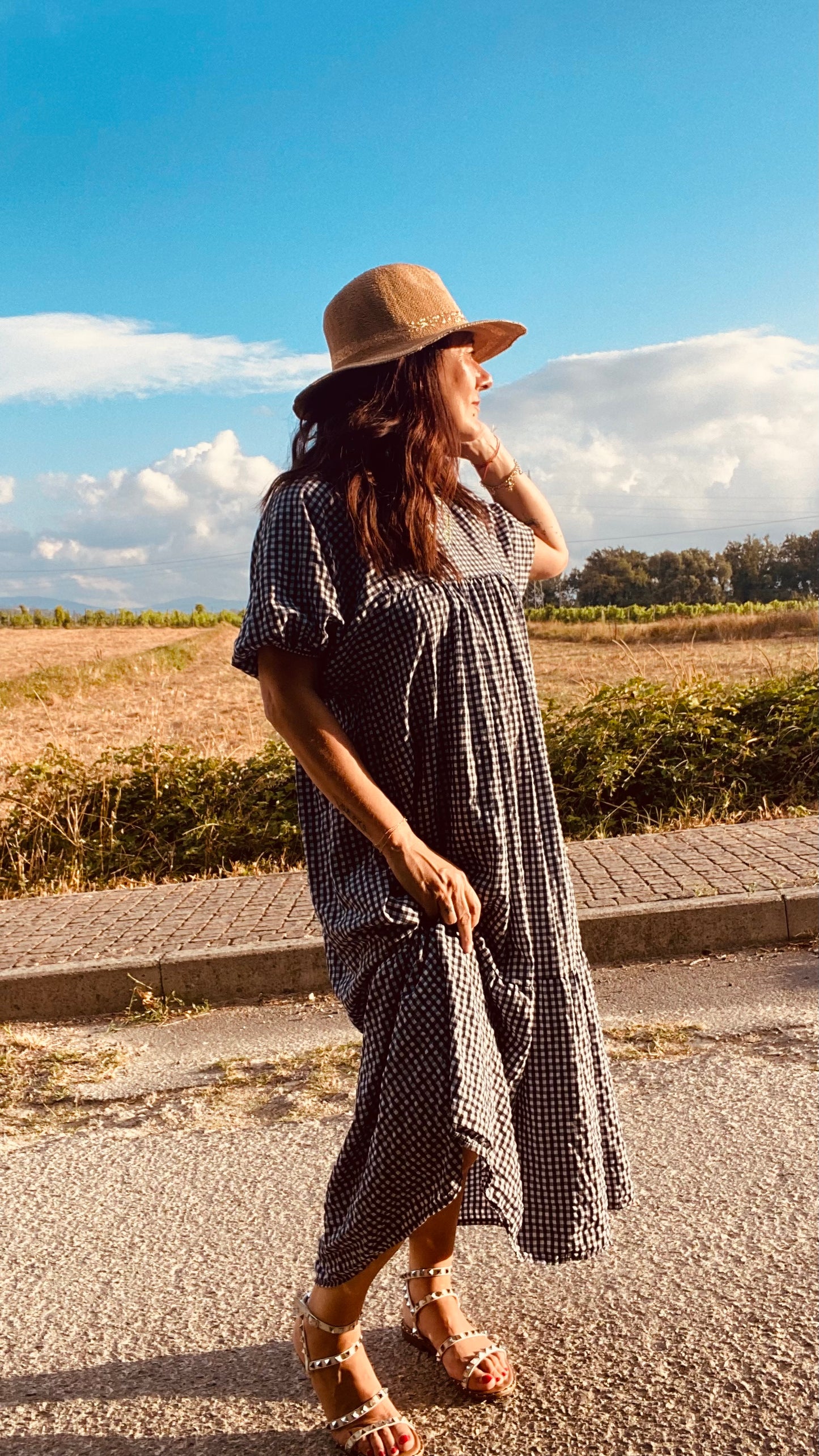 Abito Pic-nic check navy