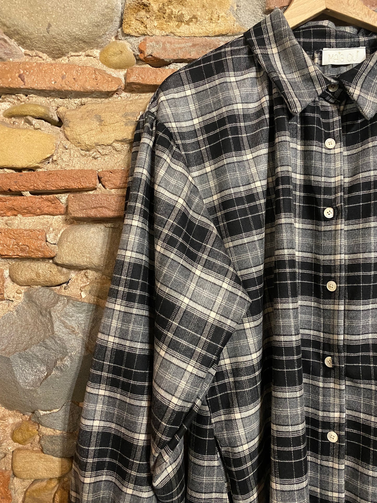 Abito Pauline check grey black