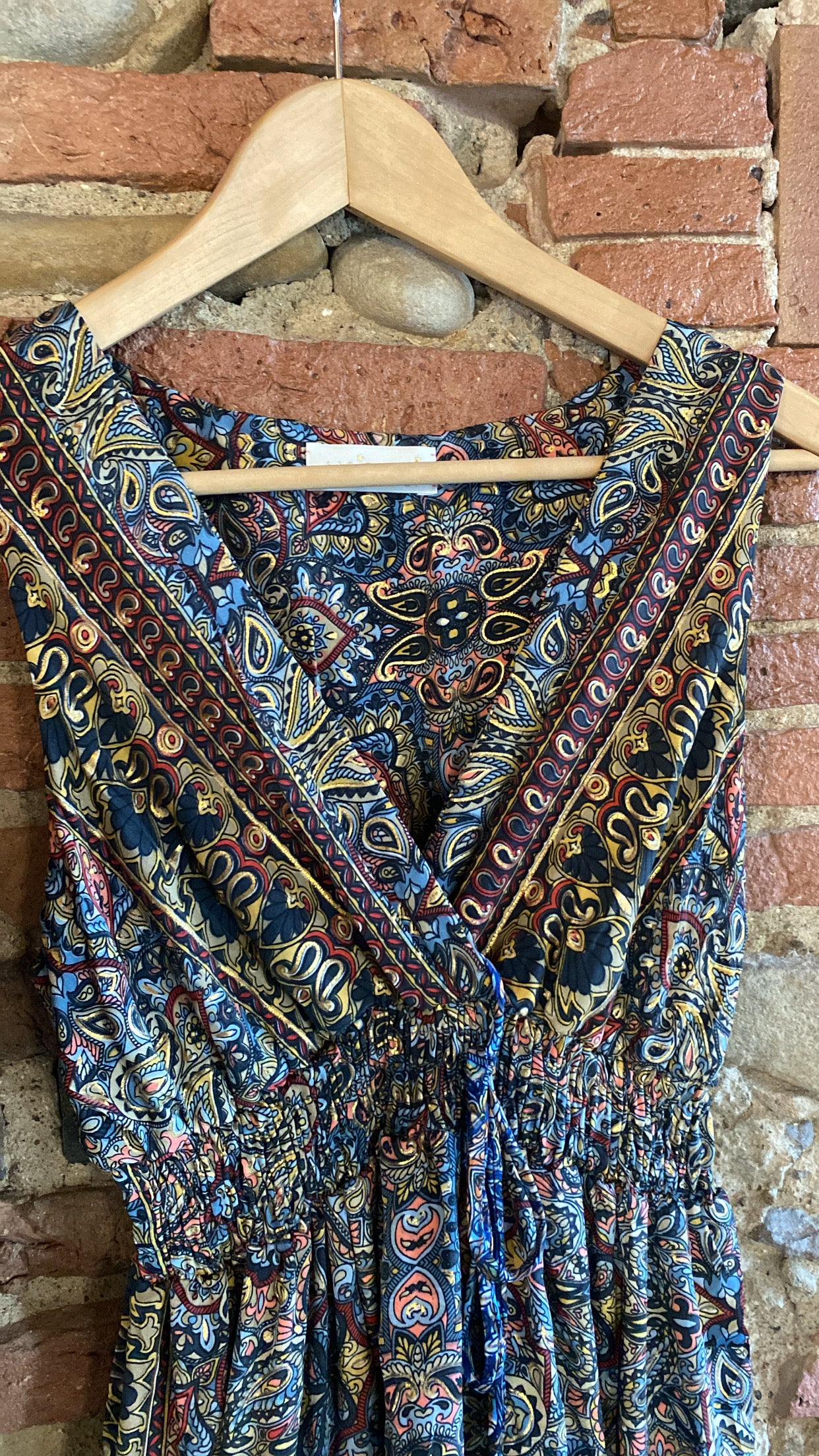 Abito Amarea blu azzurro marrone
