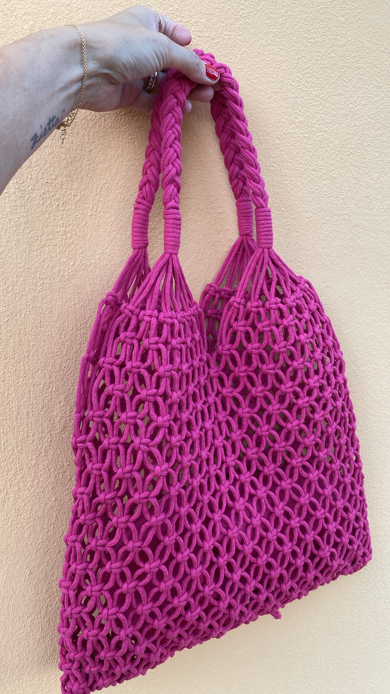 Borsa rete Zante fuxia