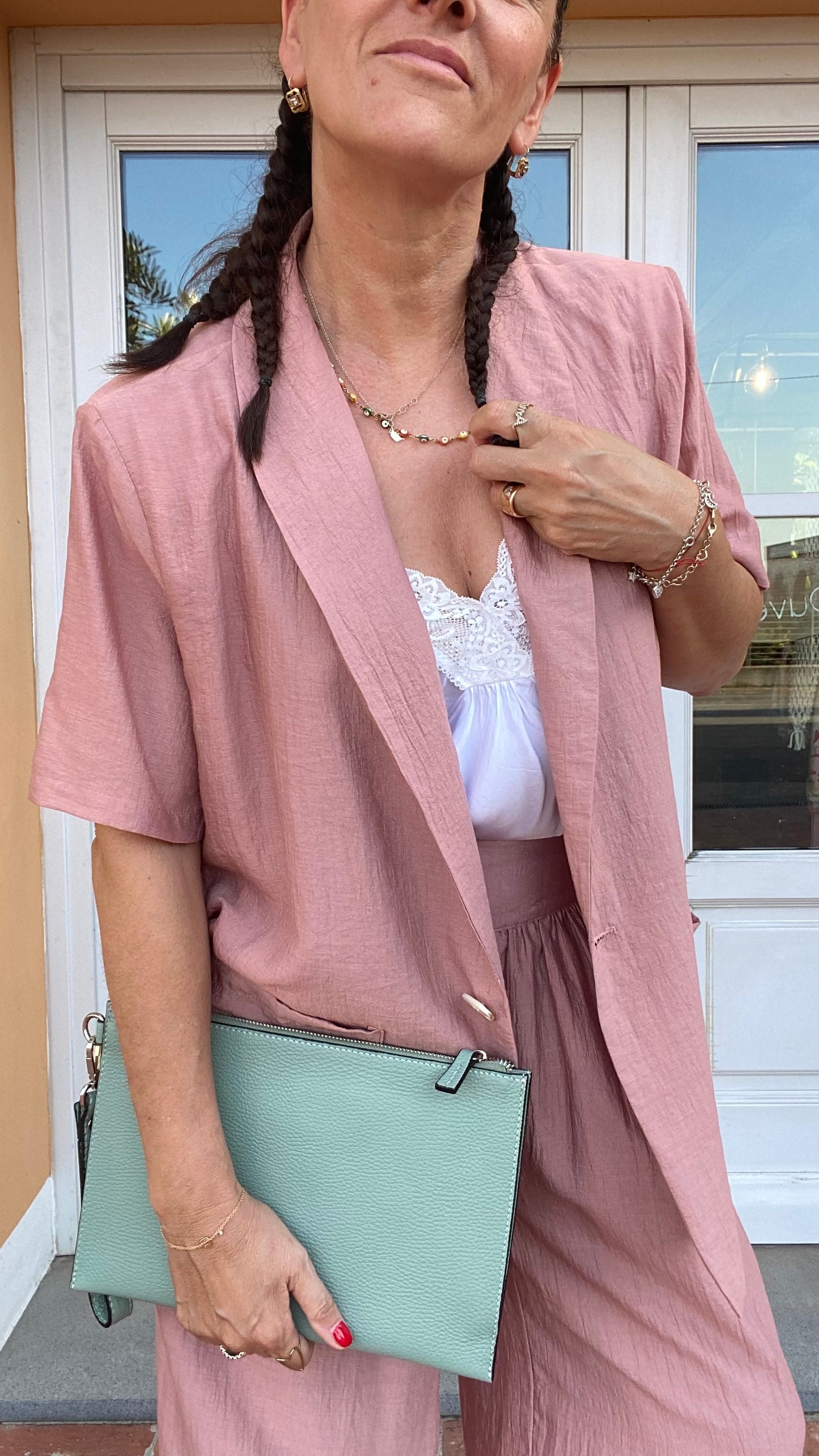 Completo Even viscosa rosa blush
