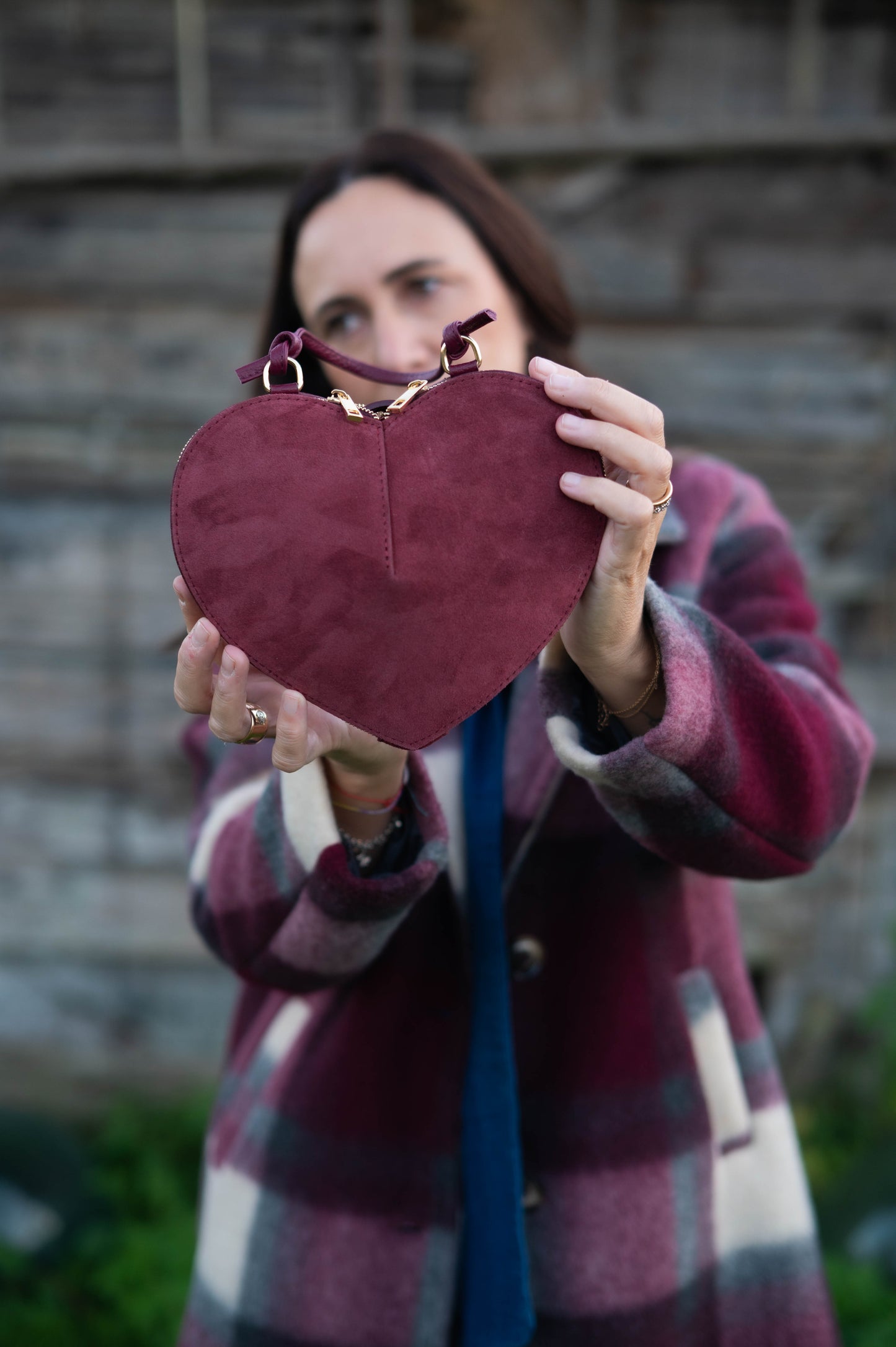 Borsa Cuore Burgundy