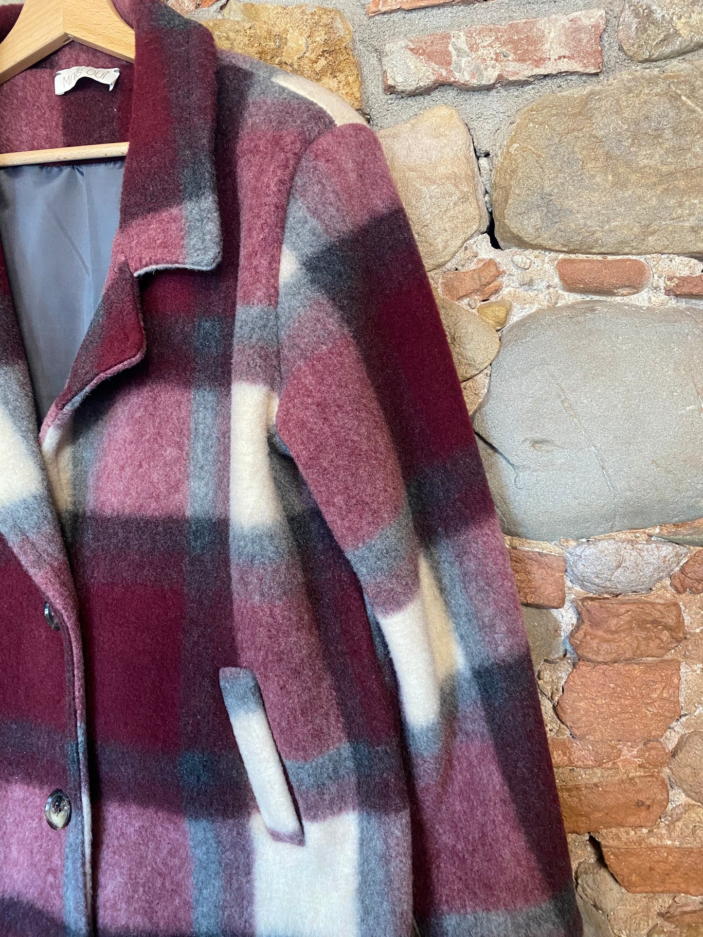 Giaccone Telma Check Burgundy