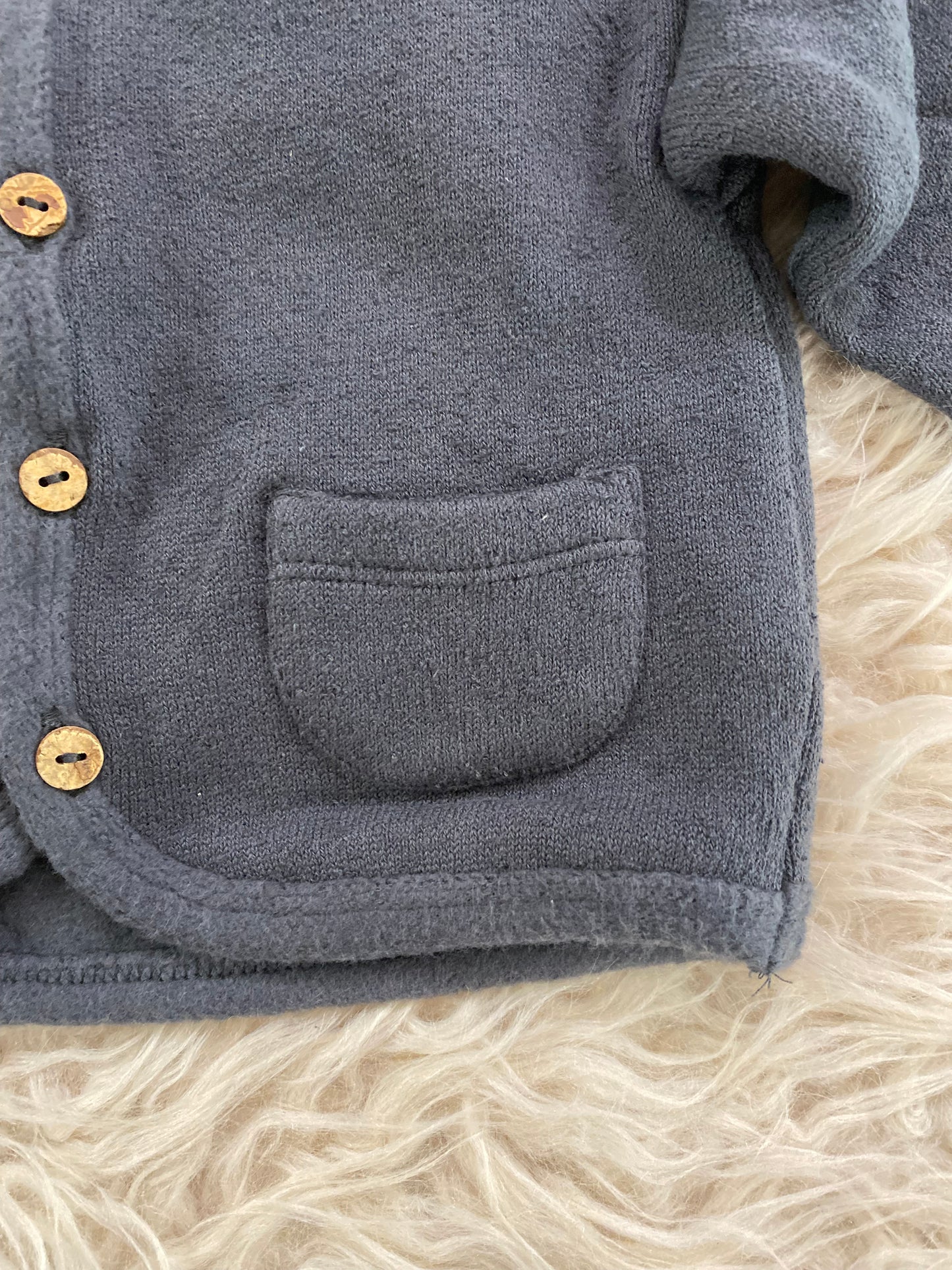Cardigan colore grigio piombo