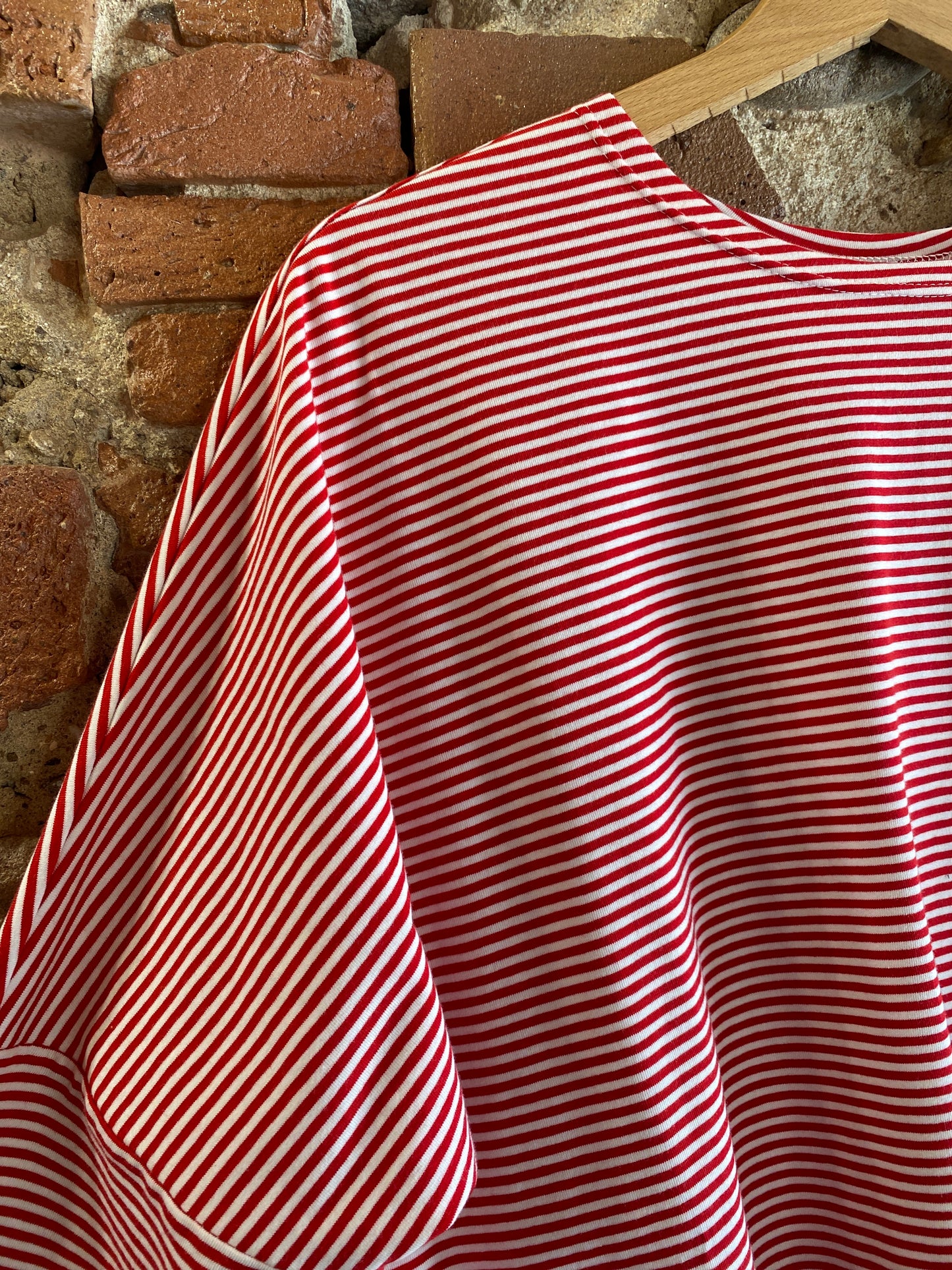 Felpa Pistillo riga latte rosso