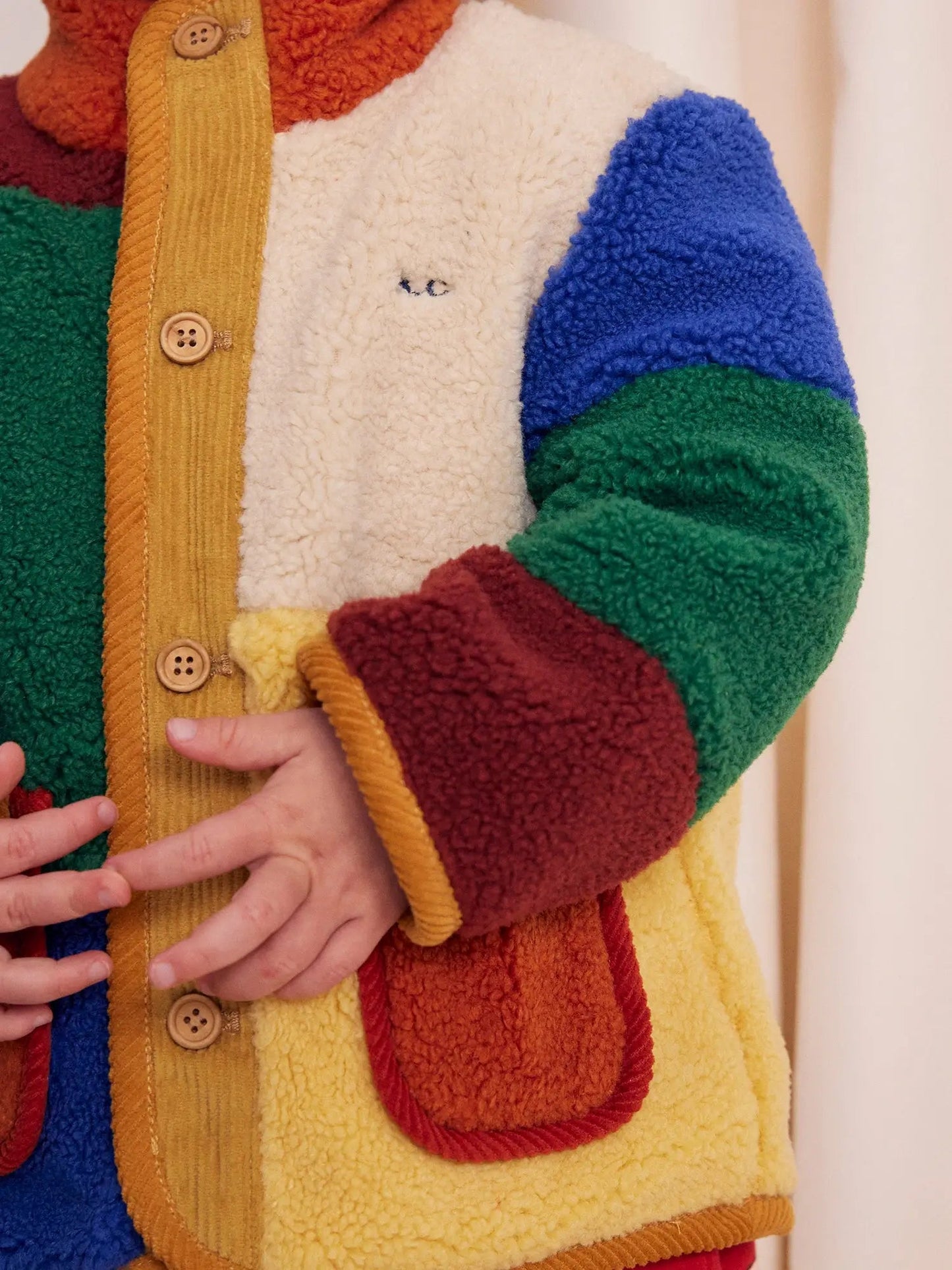Giacca teddy color block Baby
