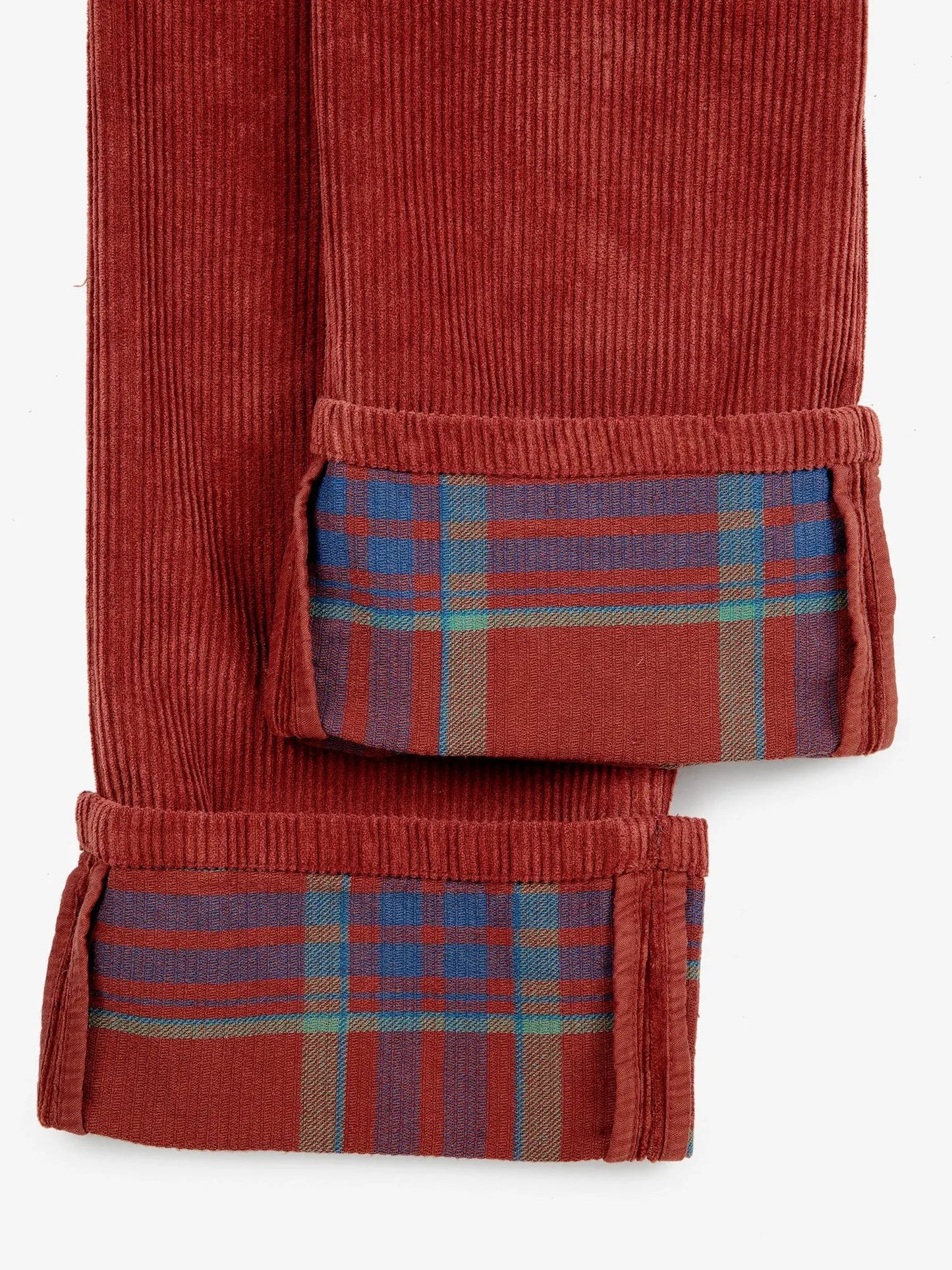 Pantaloni dritti in velluto a coste