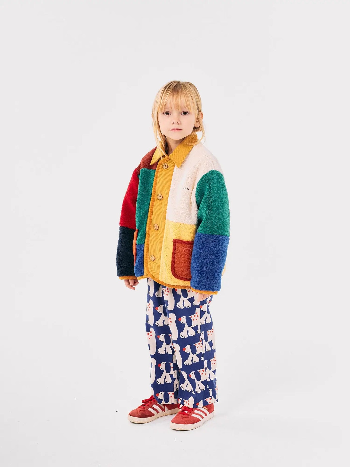 Giacca teddy multicolore