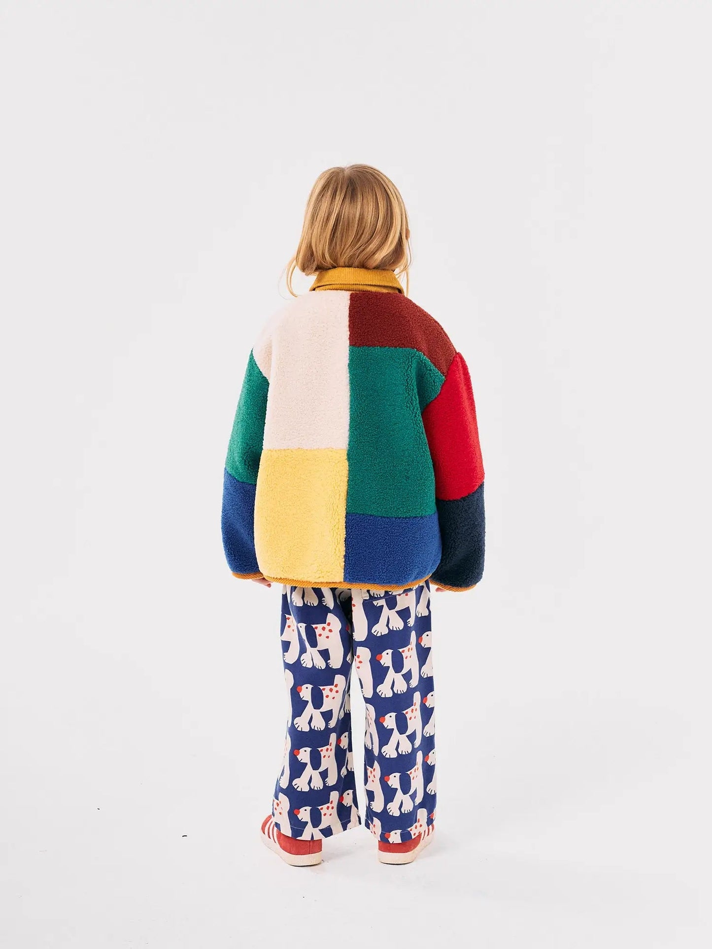 Giacca teddy multicolore