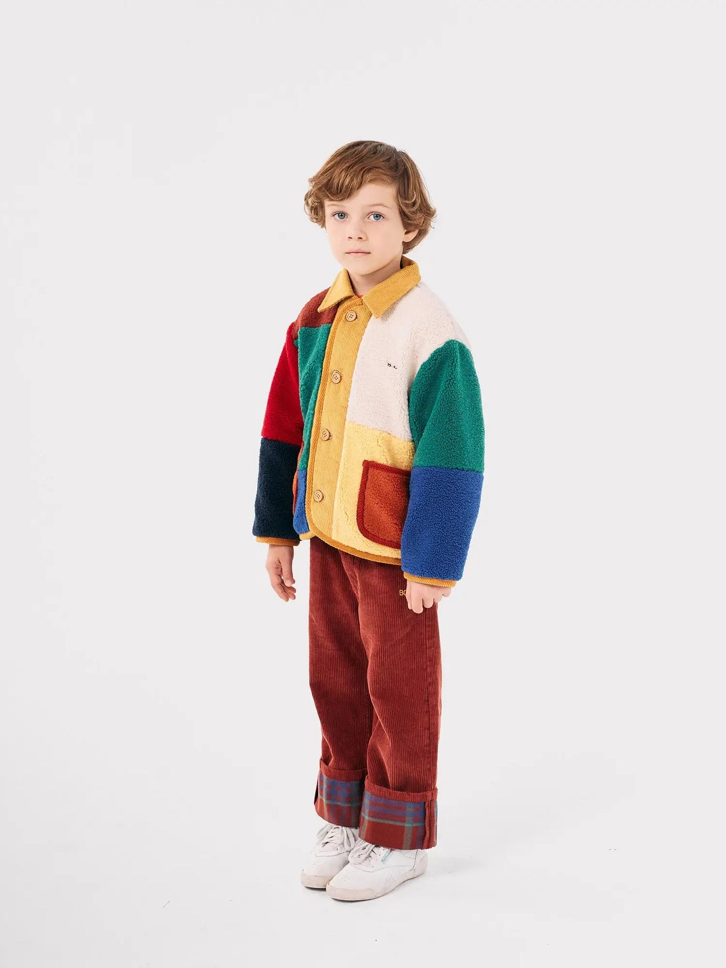 Giacca teddy multicolore