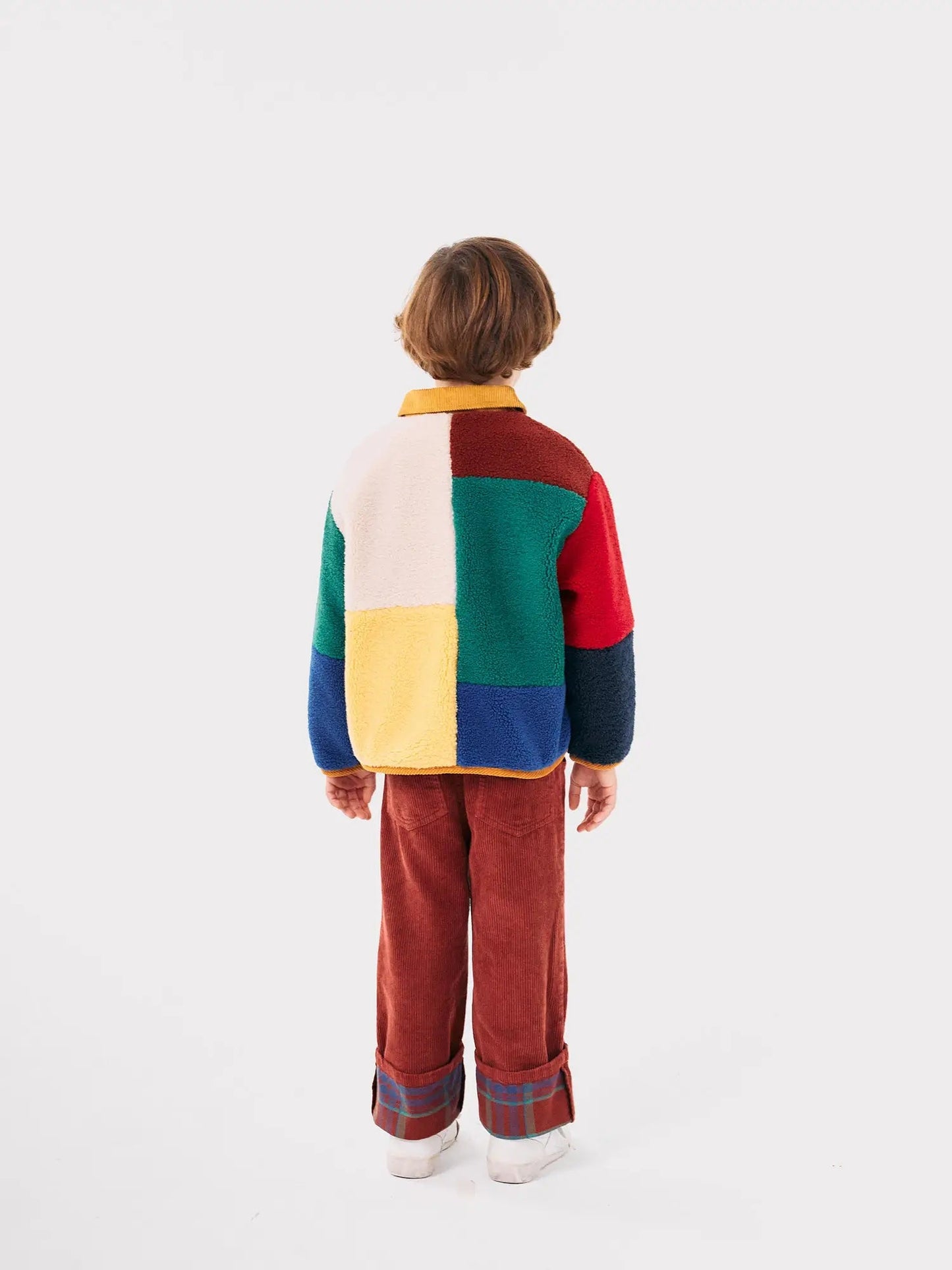 Giacca teddy multicolore