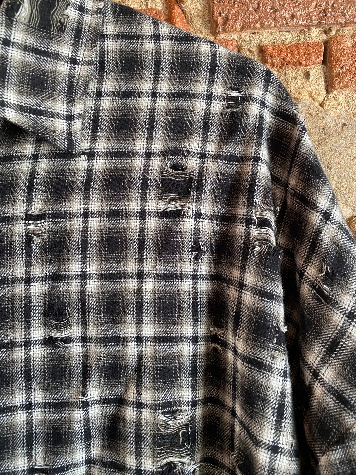 Camicia Mind check black grey