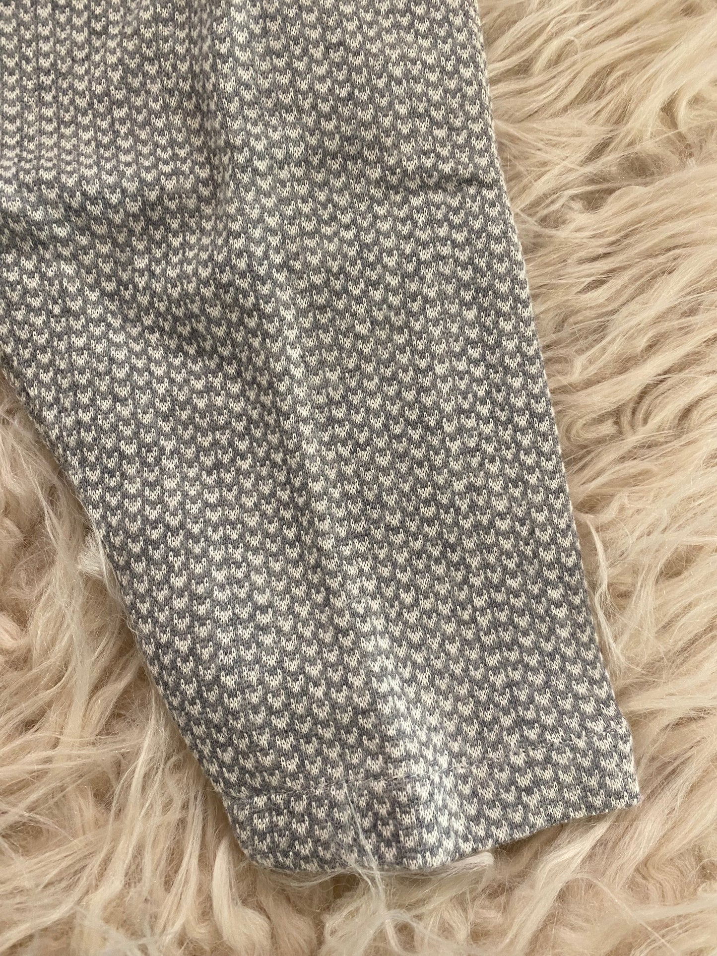 Tutina intera in jacquard colore grigio e bianco