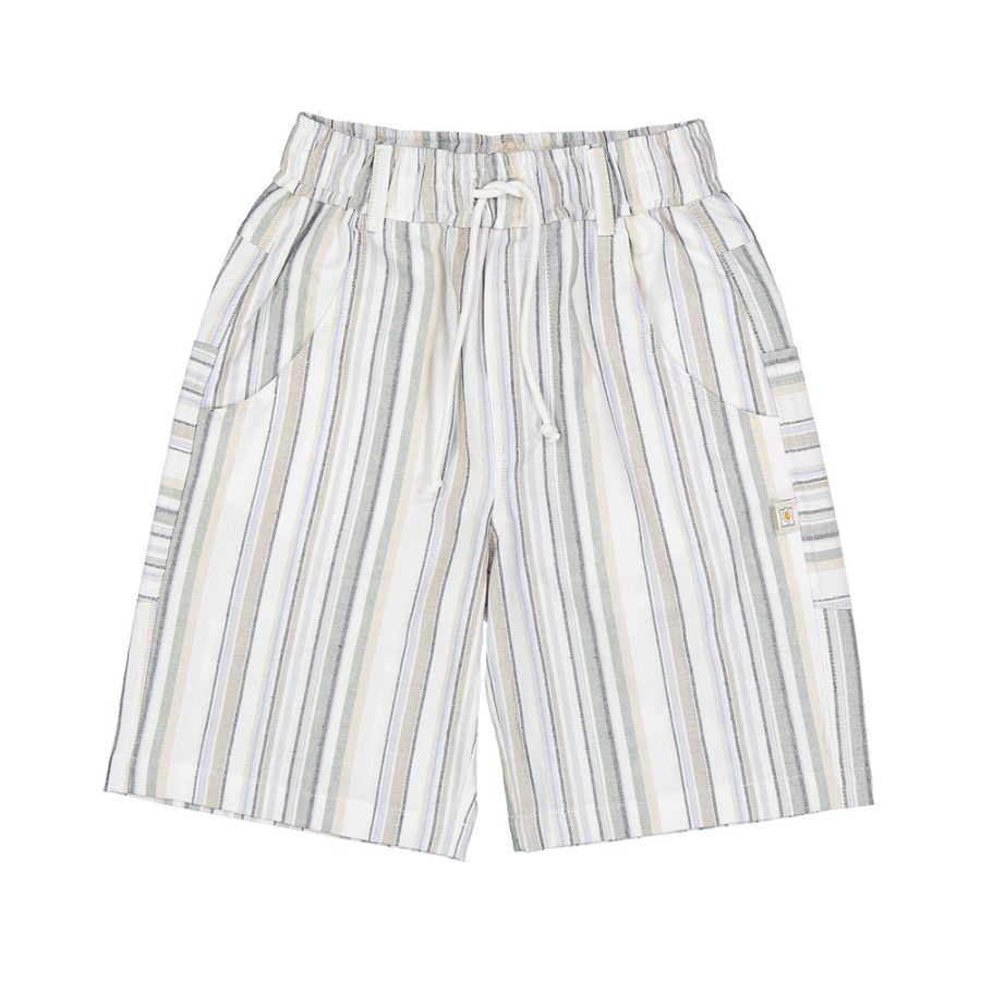 Bermuda a righe multicolore