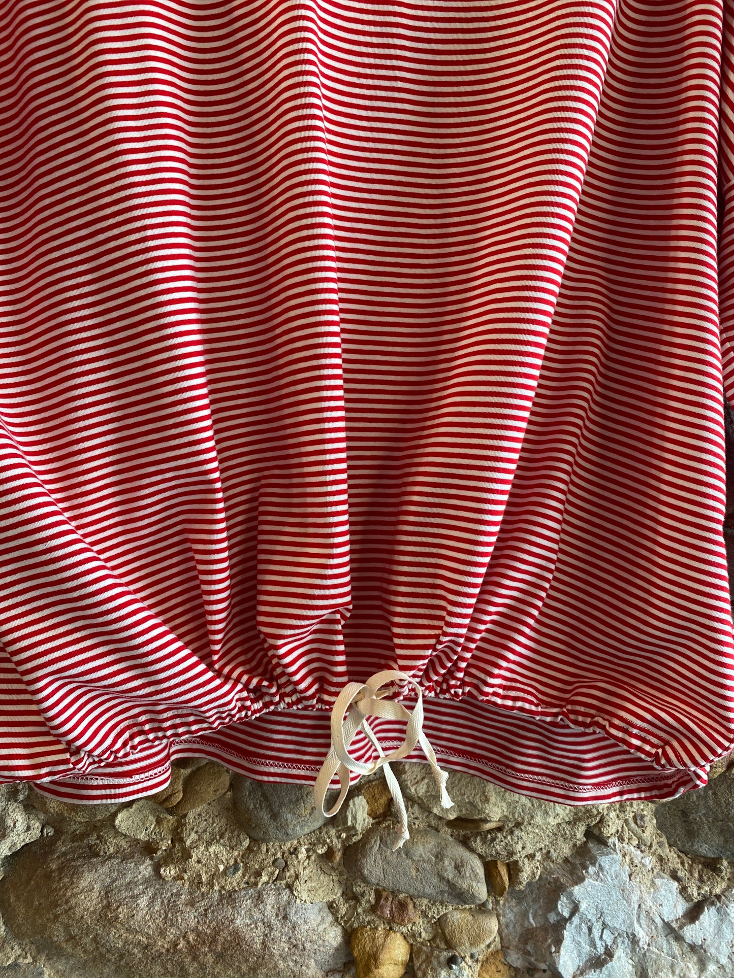 Felpa Pistillo riga latte rosso