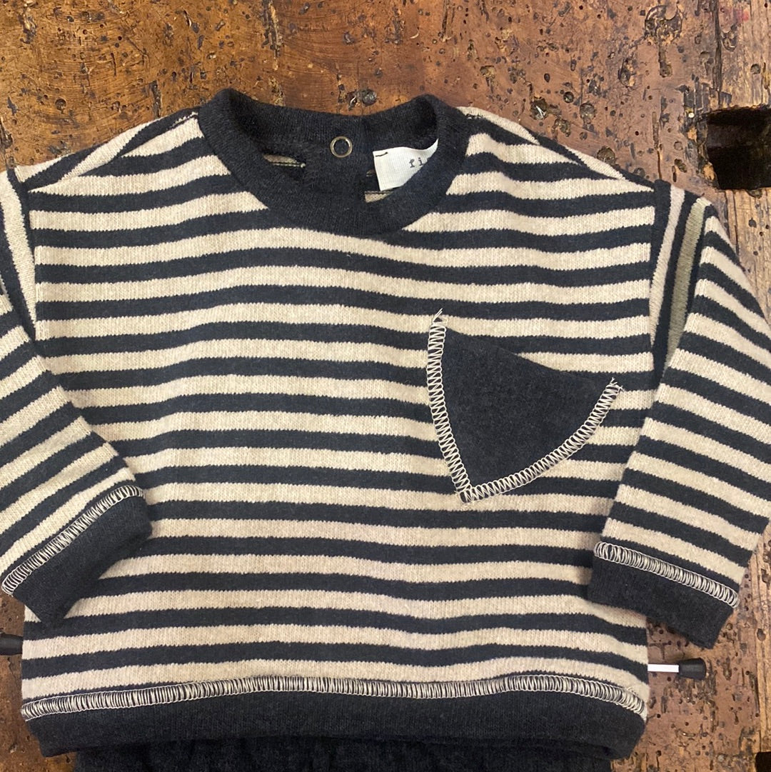 completo bambino caldo cotone grigio carbone e panna