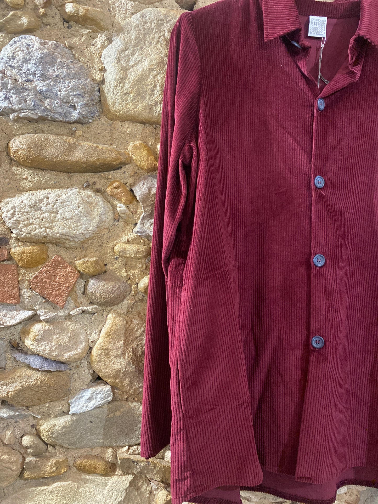 Camicia Bici velluto bordeaux