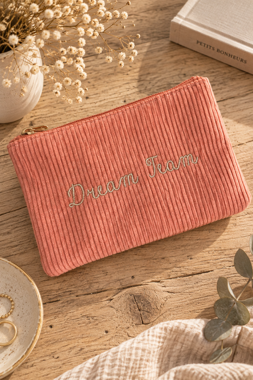 Pochette Velvet Dream Team rose