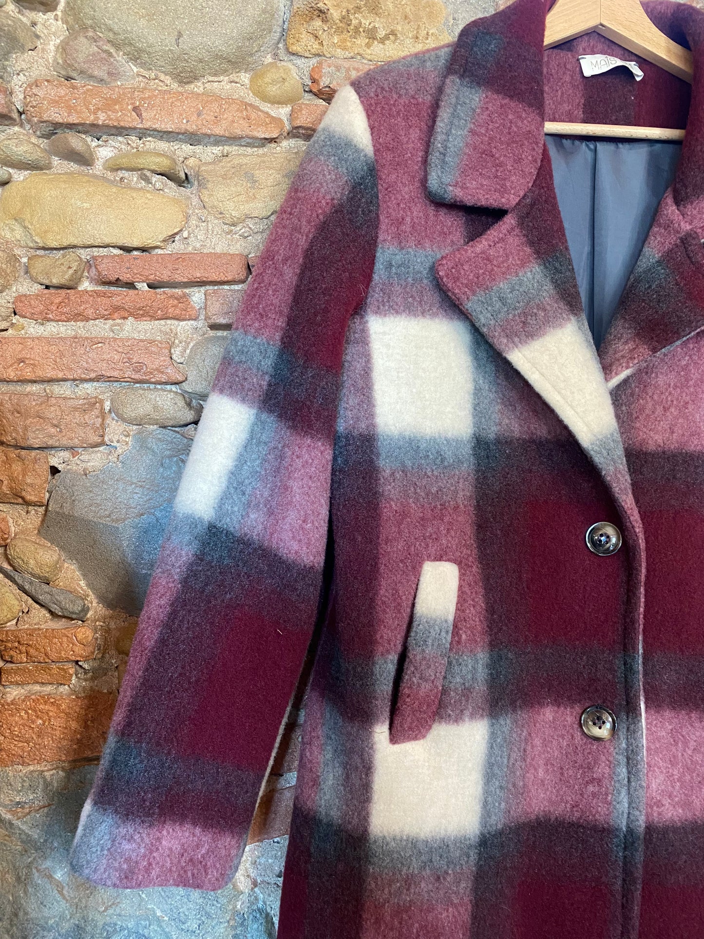 Giaccone Telma Check Burgundy