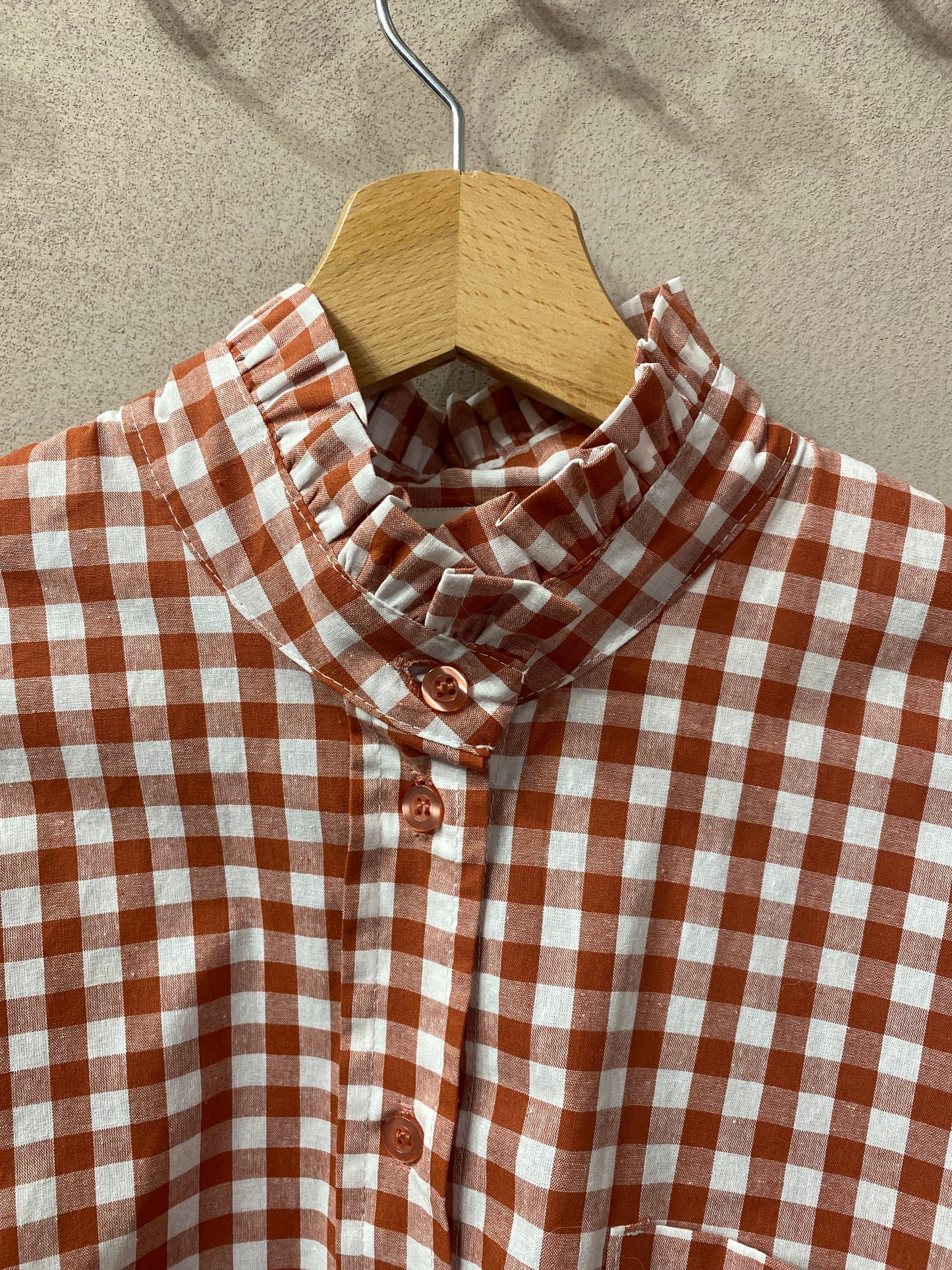 Camicia Jolina check bianco e pecan