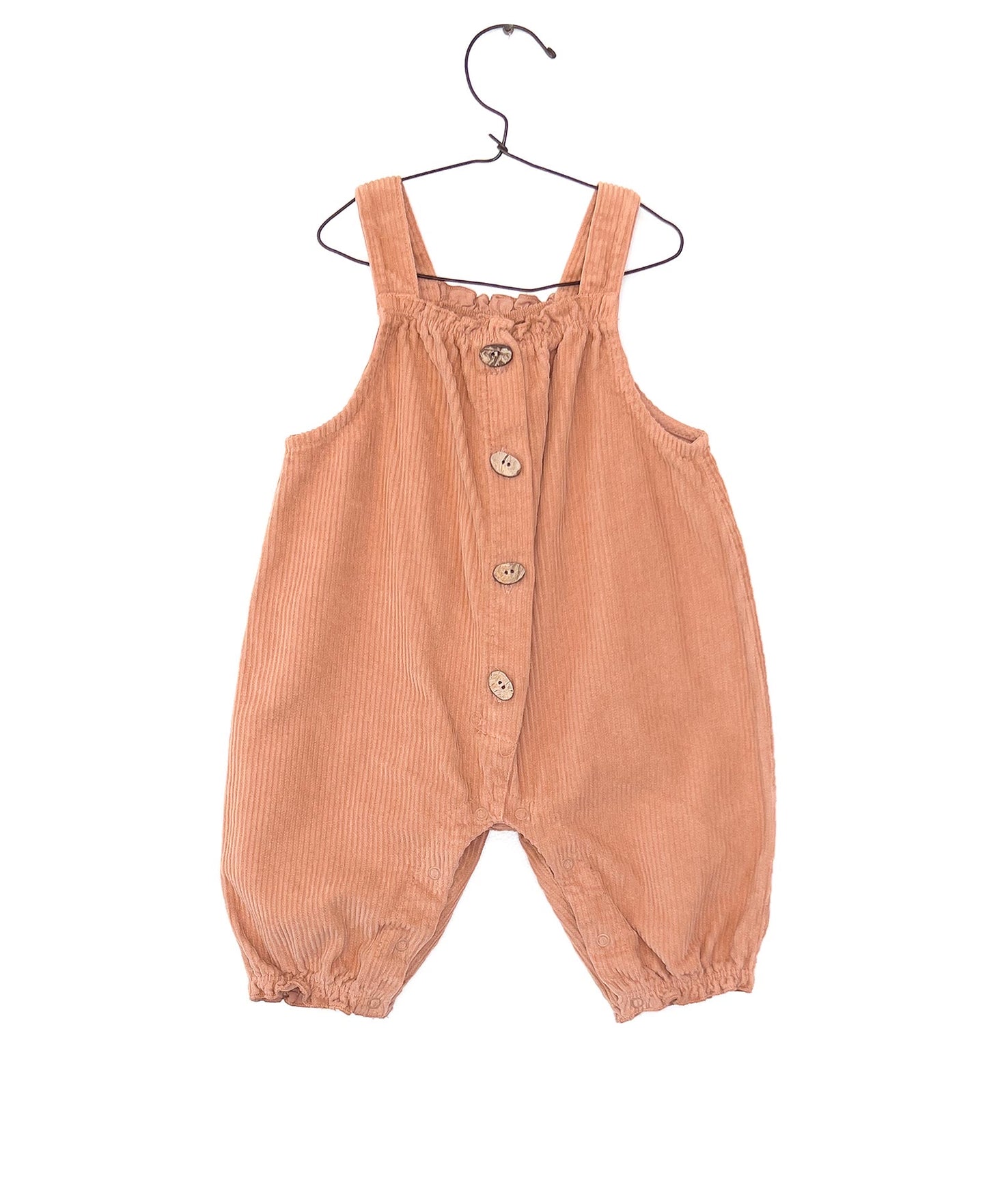 Salopette in velluto colore rosa blush