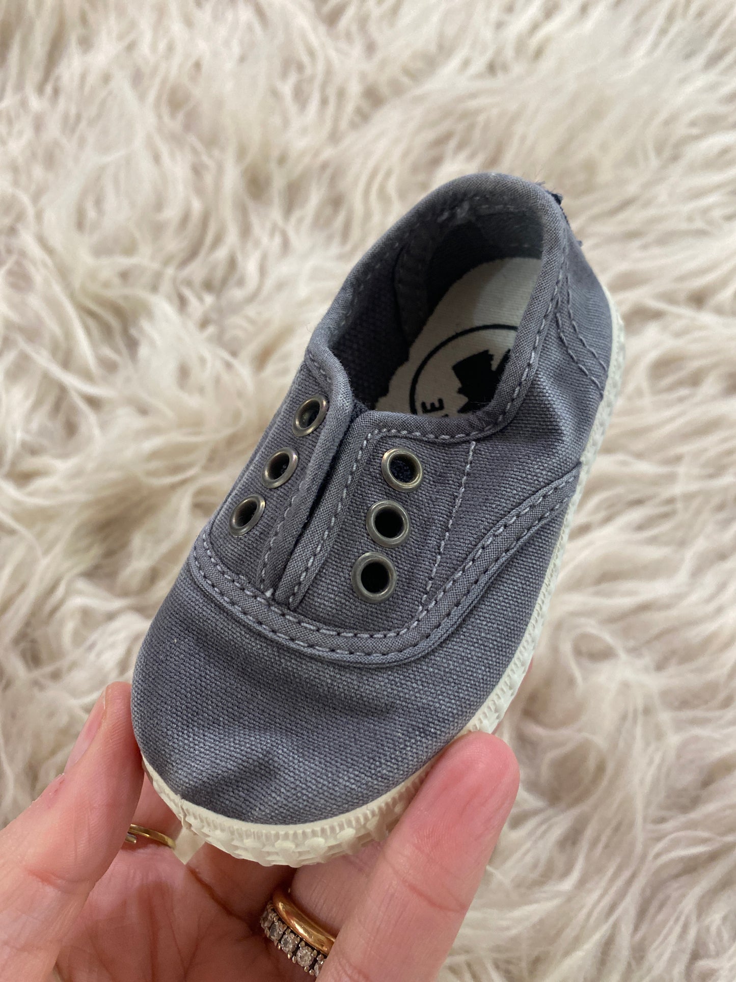 Chipie scarpe in tela con punta in gomma grigio delave’
