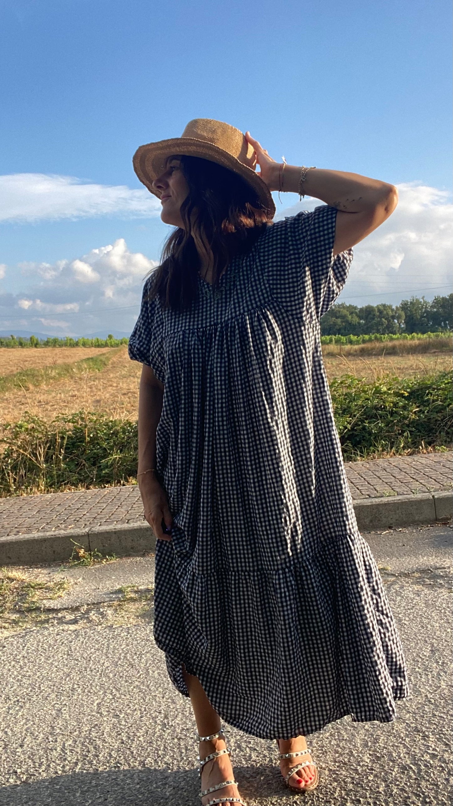Abito Pic-nic check navy